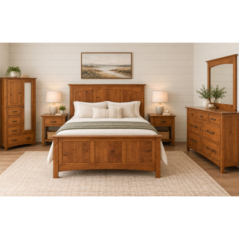 Dcf Intensity DCF Mission Queen Bedroom Set | Quartersawn Oak Bedroom Set
