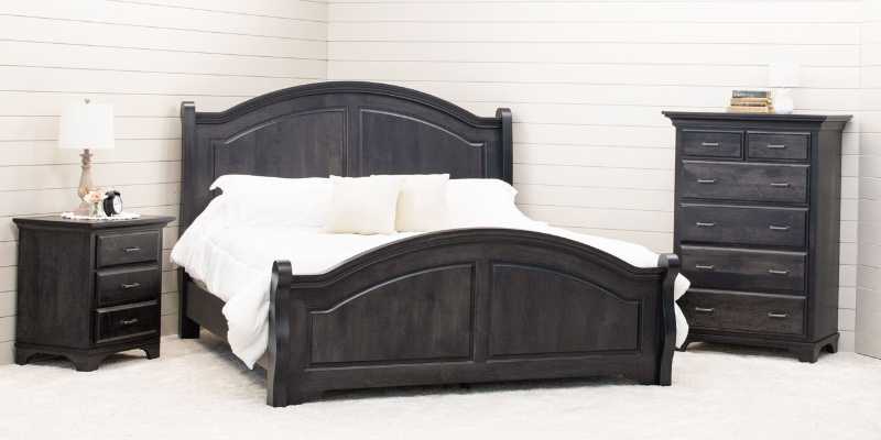 Wooden Sleigh Beds | Amish Sleigh Bed Frame with Storage