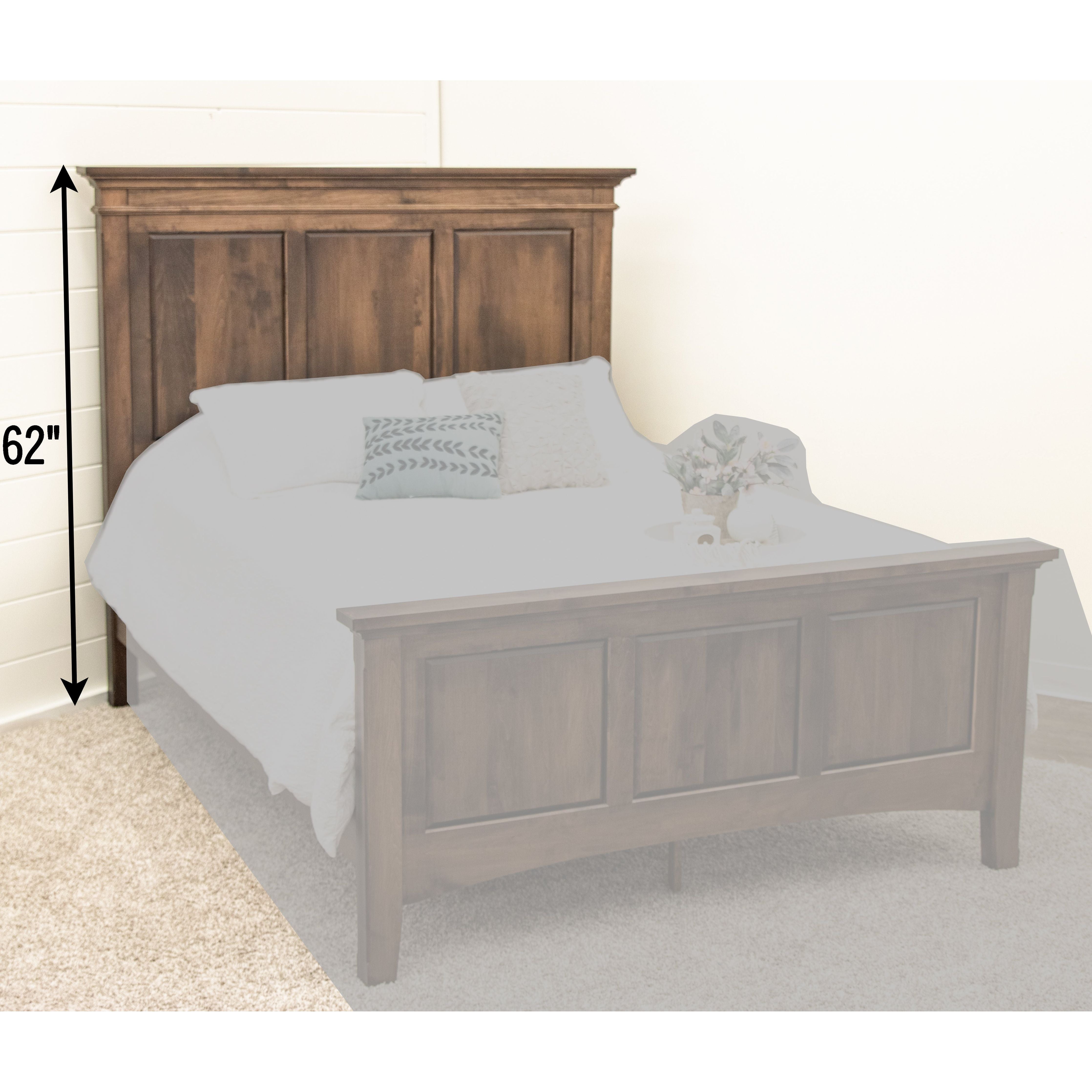 Denali Solid Wood Panel Headboard Only