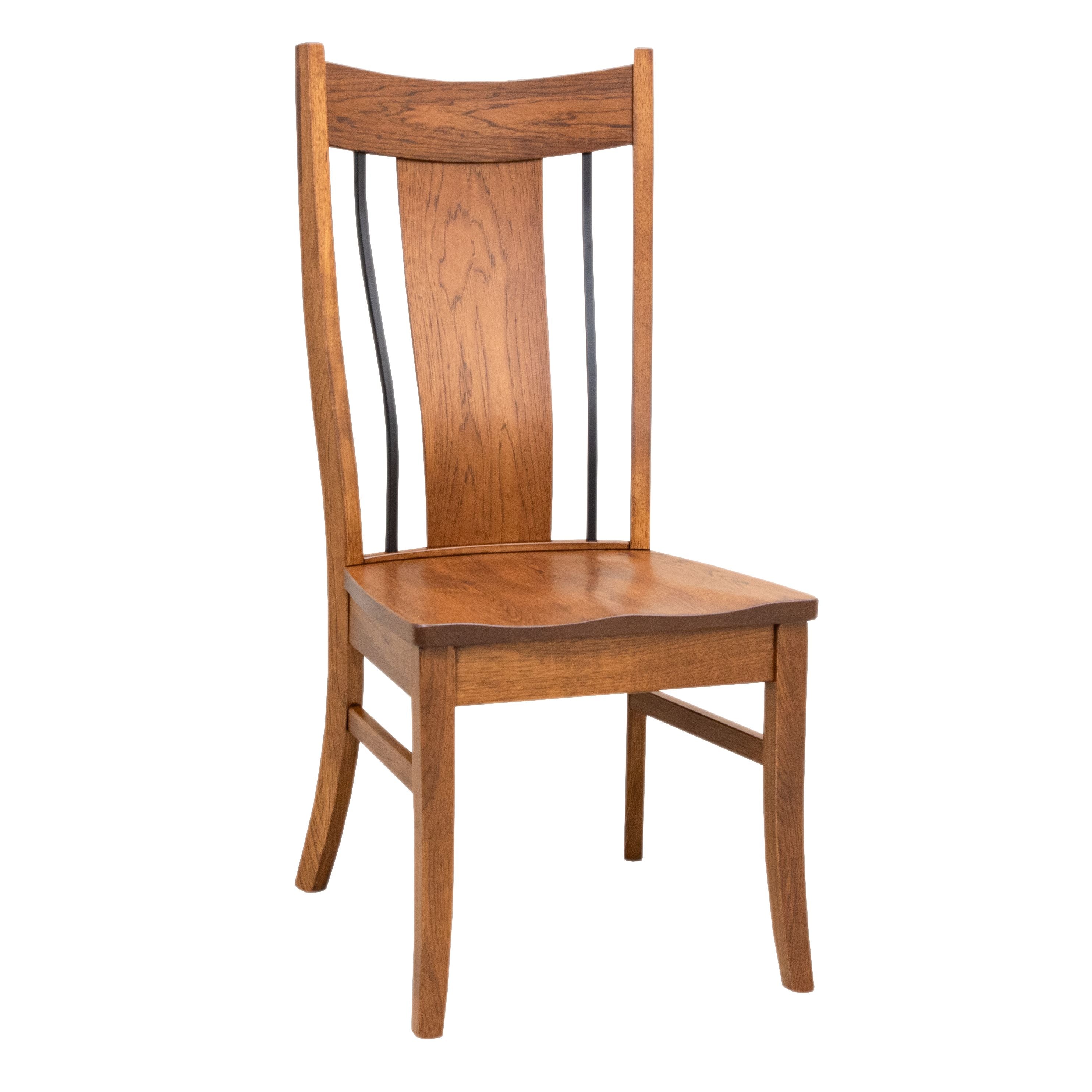 Eagle Solid Hickory Wood Side Dining Chair in Cherry Color