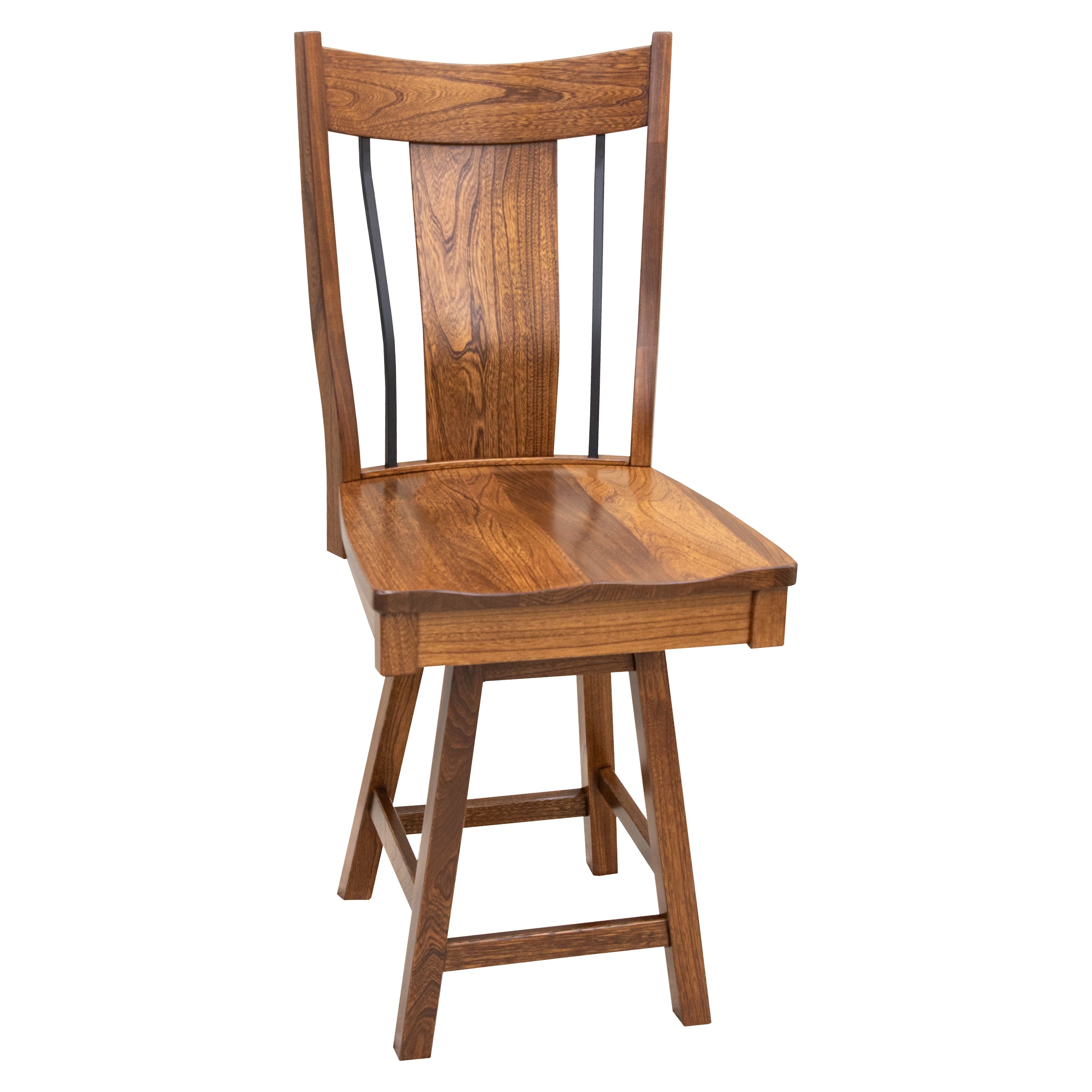 Eagle 24" Elm Wood Swivel Bar Stool | MC