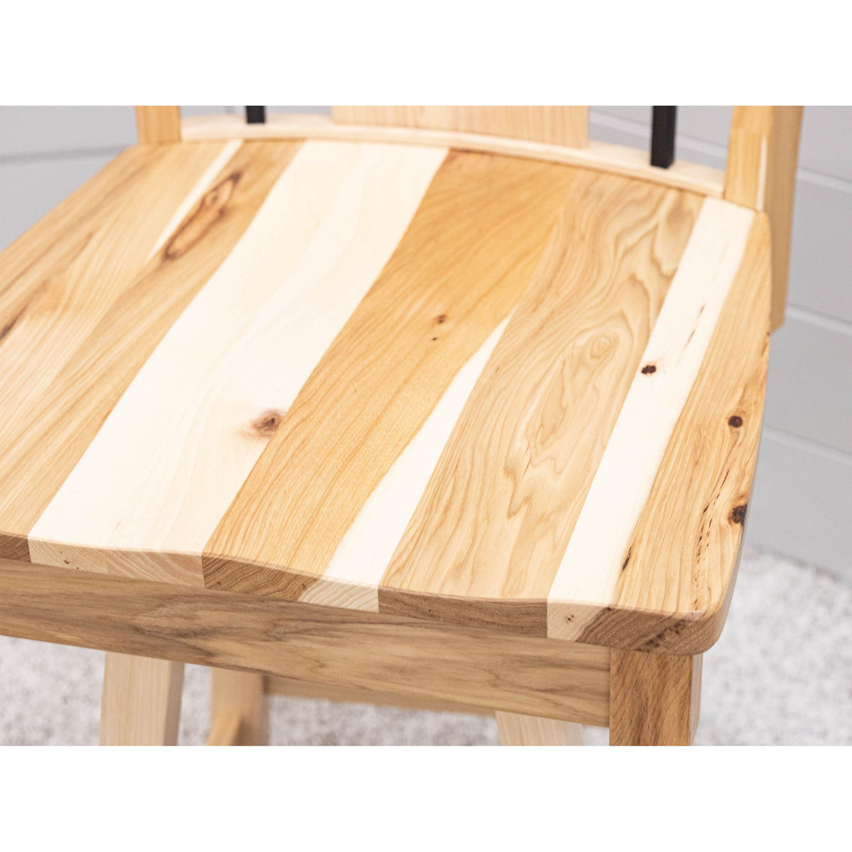 Eagle 24" Hickory Wood Swivel Bar Stool | NAT