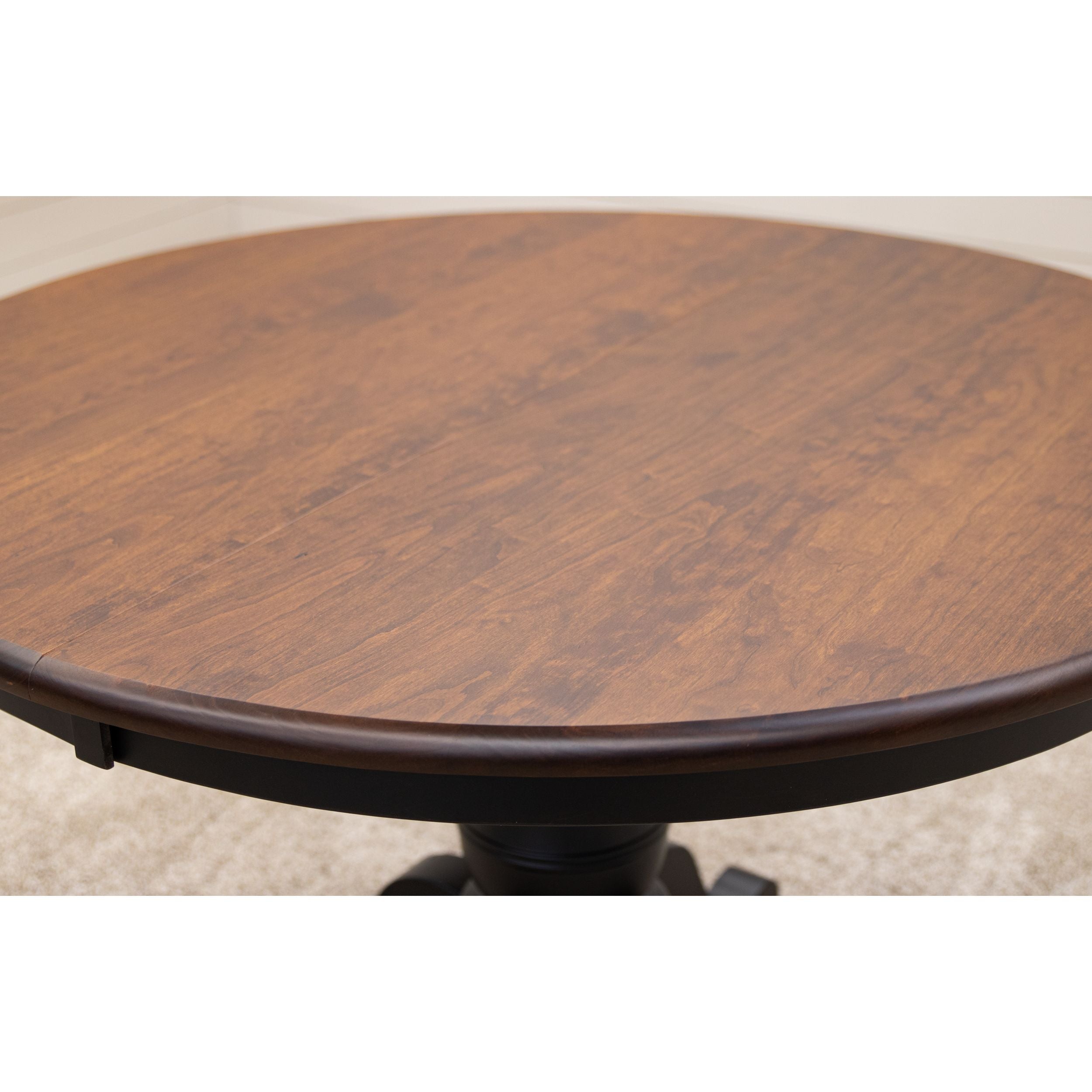 Ellington Round Black & Cherry Extending Dining Table | M-EB&C-GB