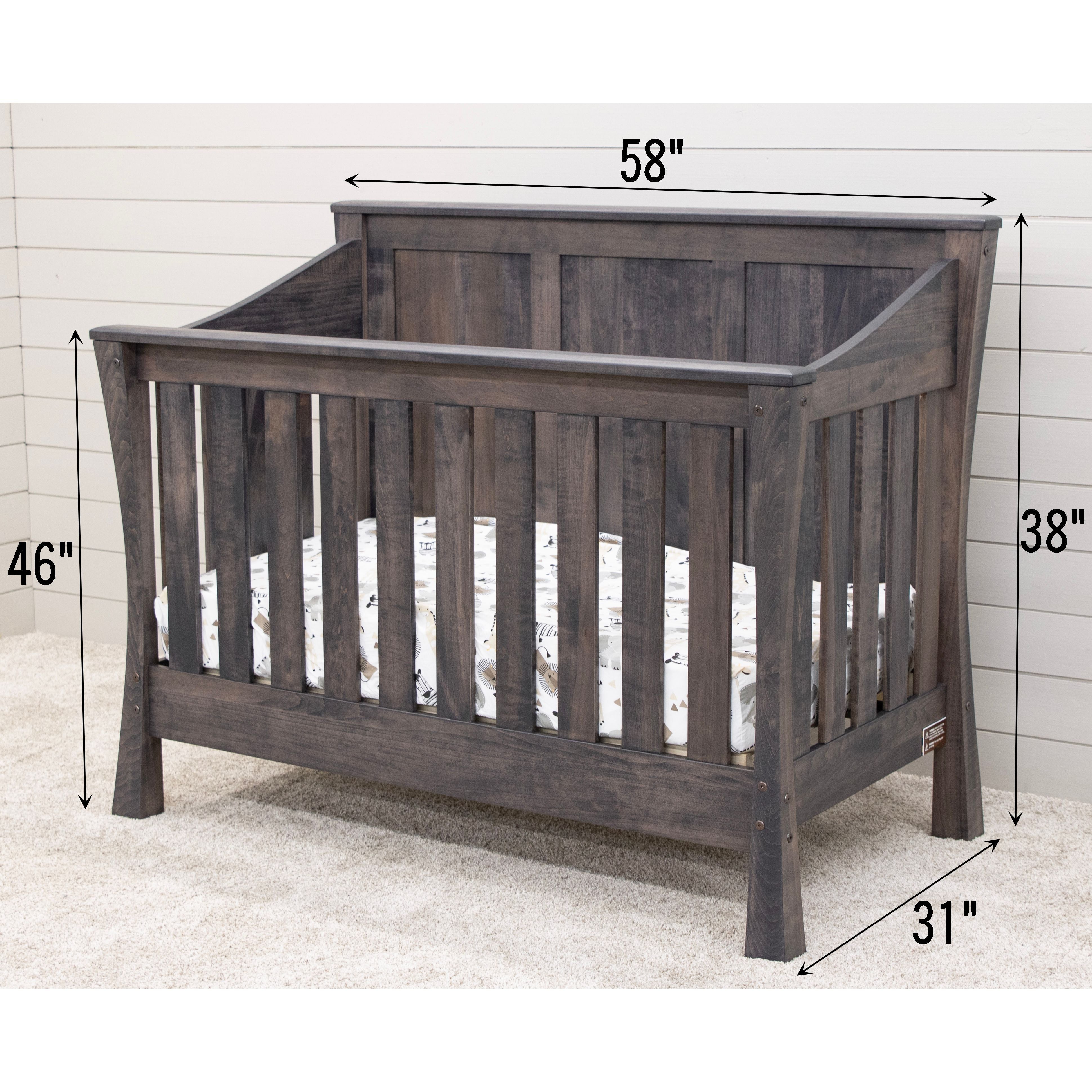 Elmo Maple Wood Convertible Crib | GS