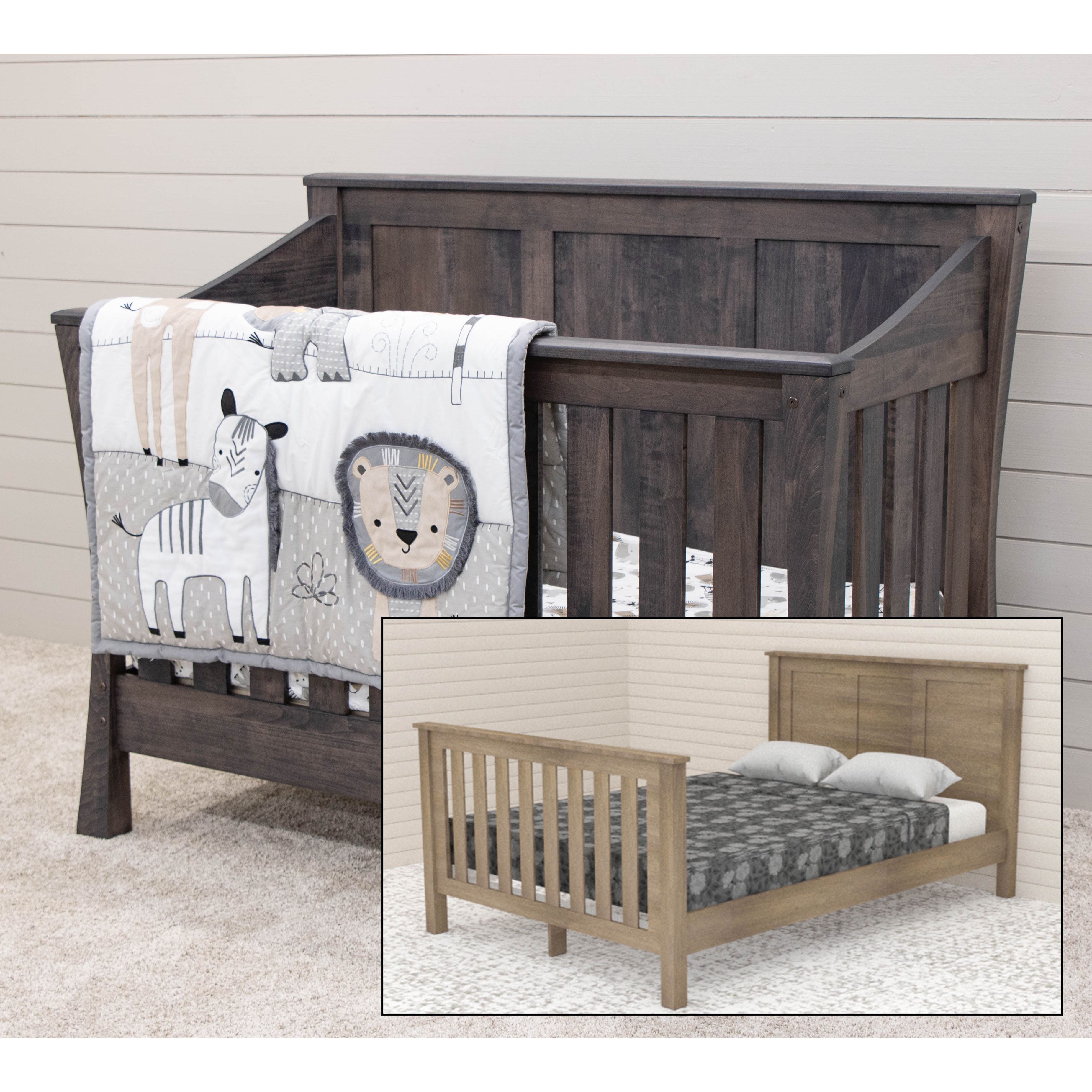 Elmo Maple Wood Convertible Crib | GS