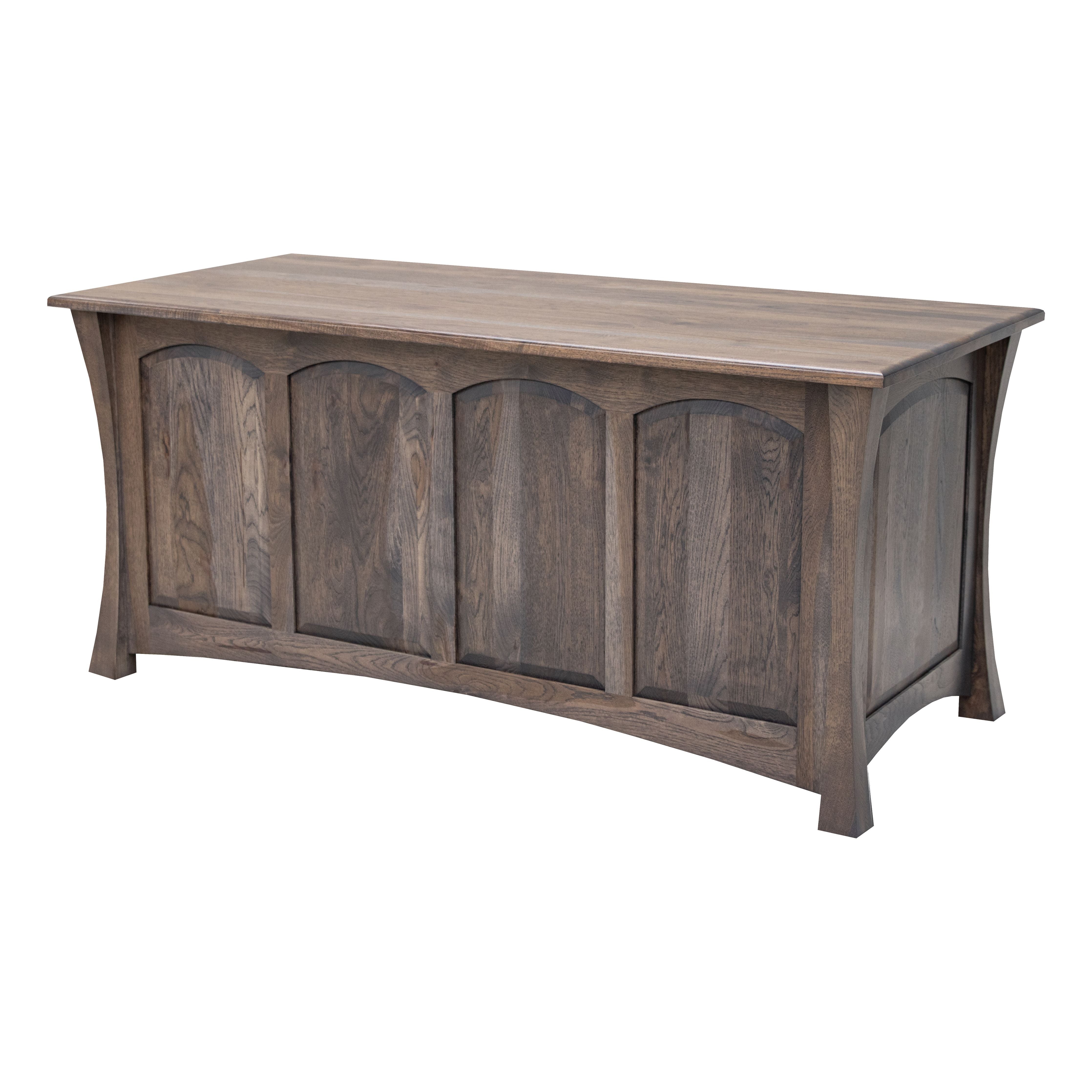 Brooklyn Hickory Wood Executive Desk with Panels | GS