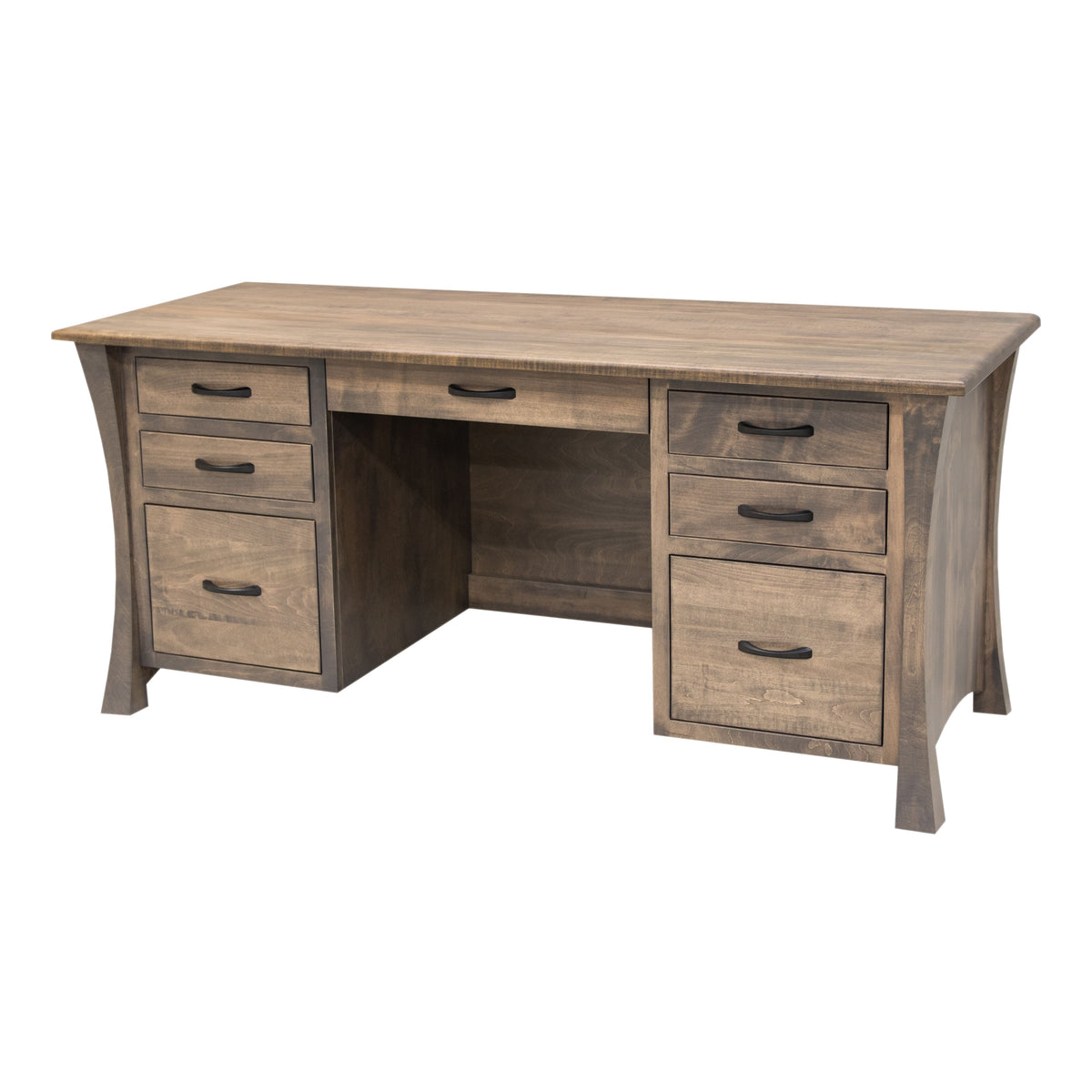 Elmo Desk Brooklyn Maple Wood Executive Desk in Sandy Point