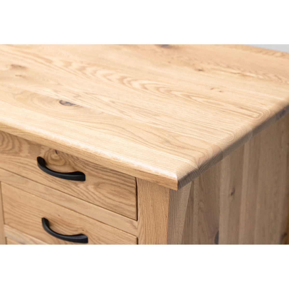 Brooklyn White Oak Wood Executive Desk | DS