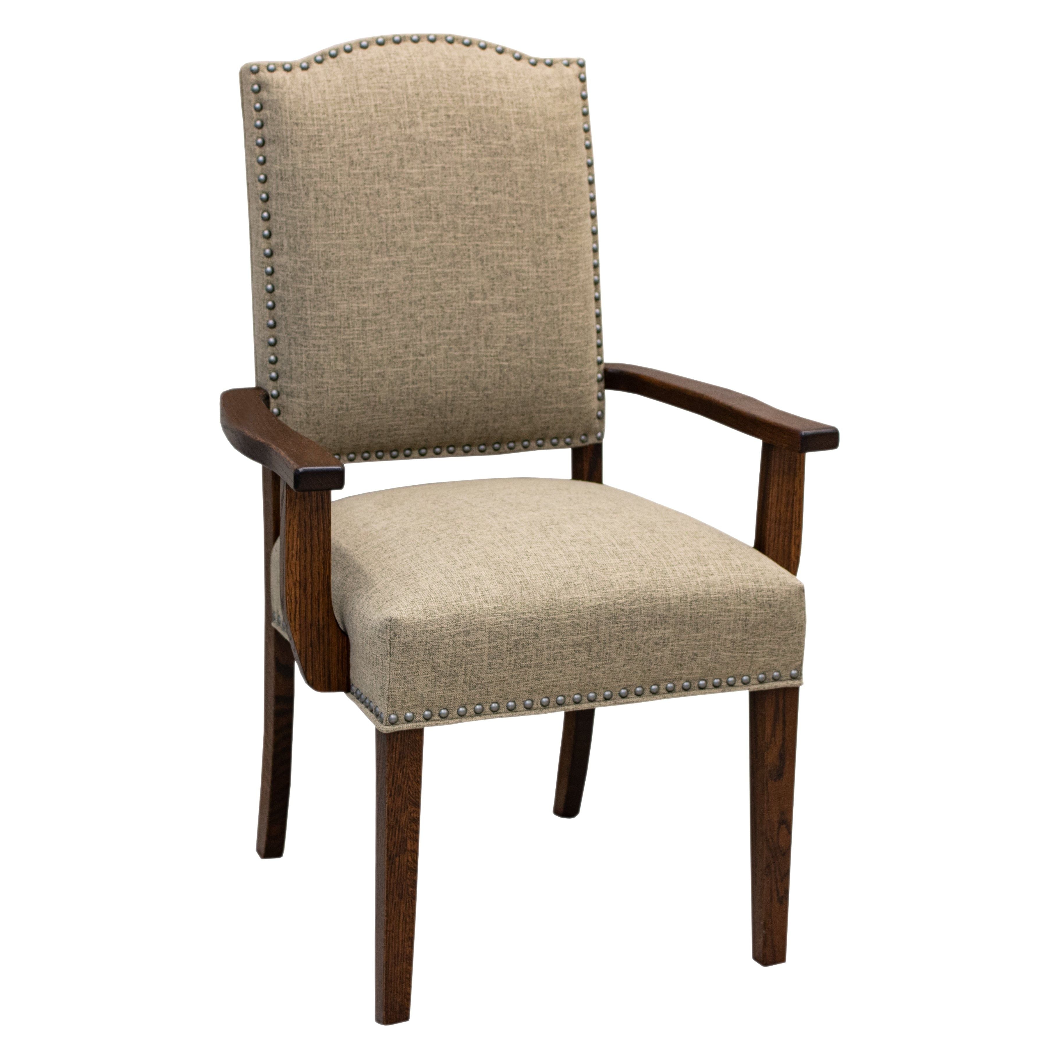 Emerson Upholstered Dining Chair with Wood Arms