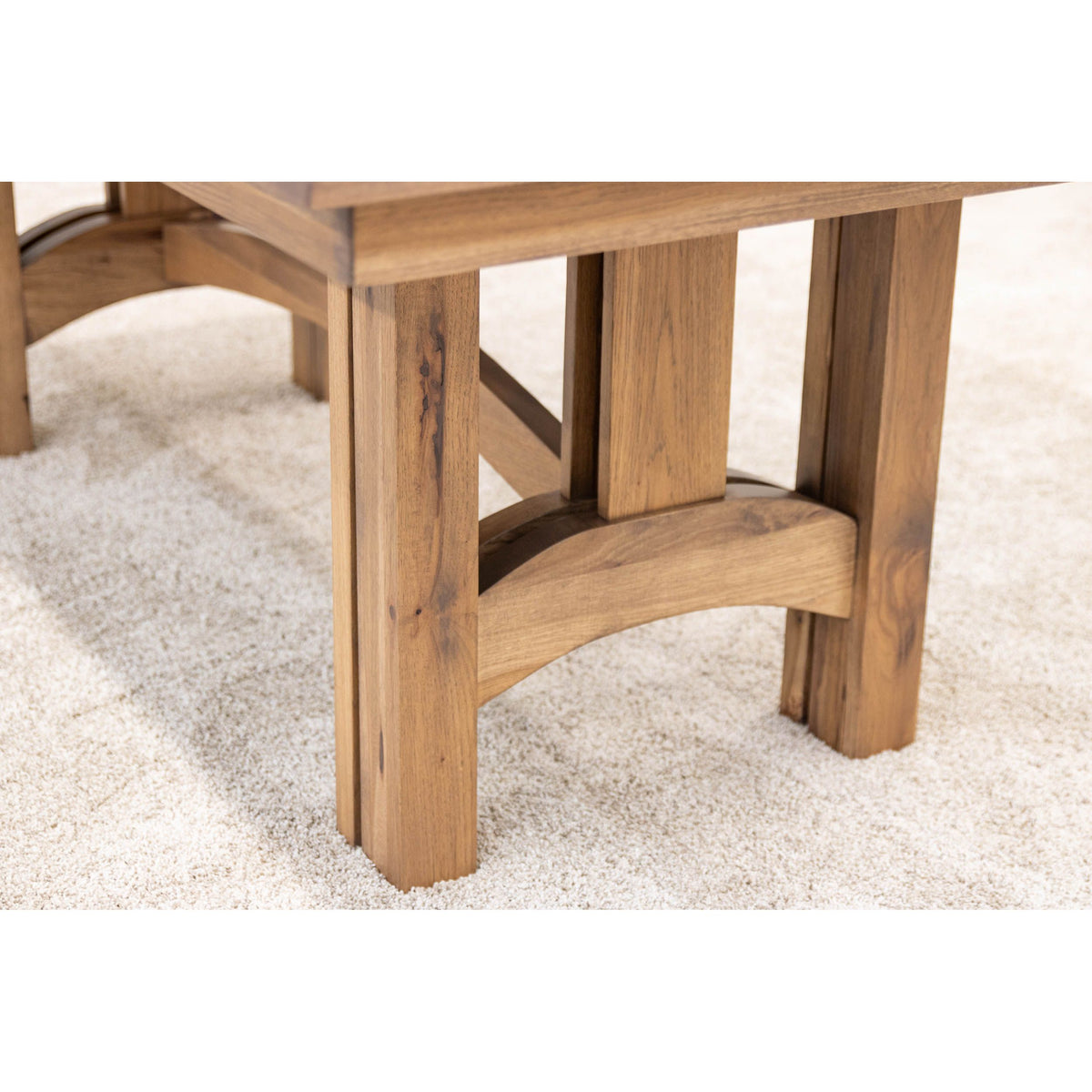 Shaker Hill Extra Large Hickory Wood Dining Table | WB