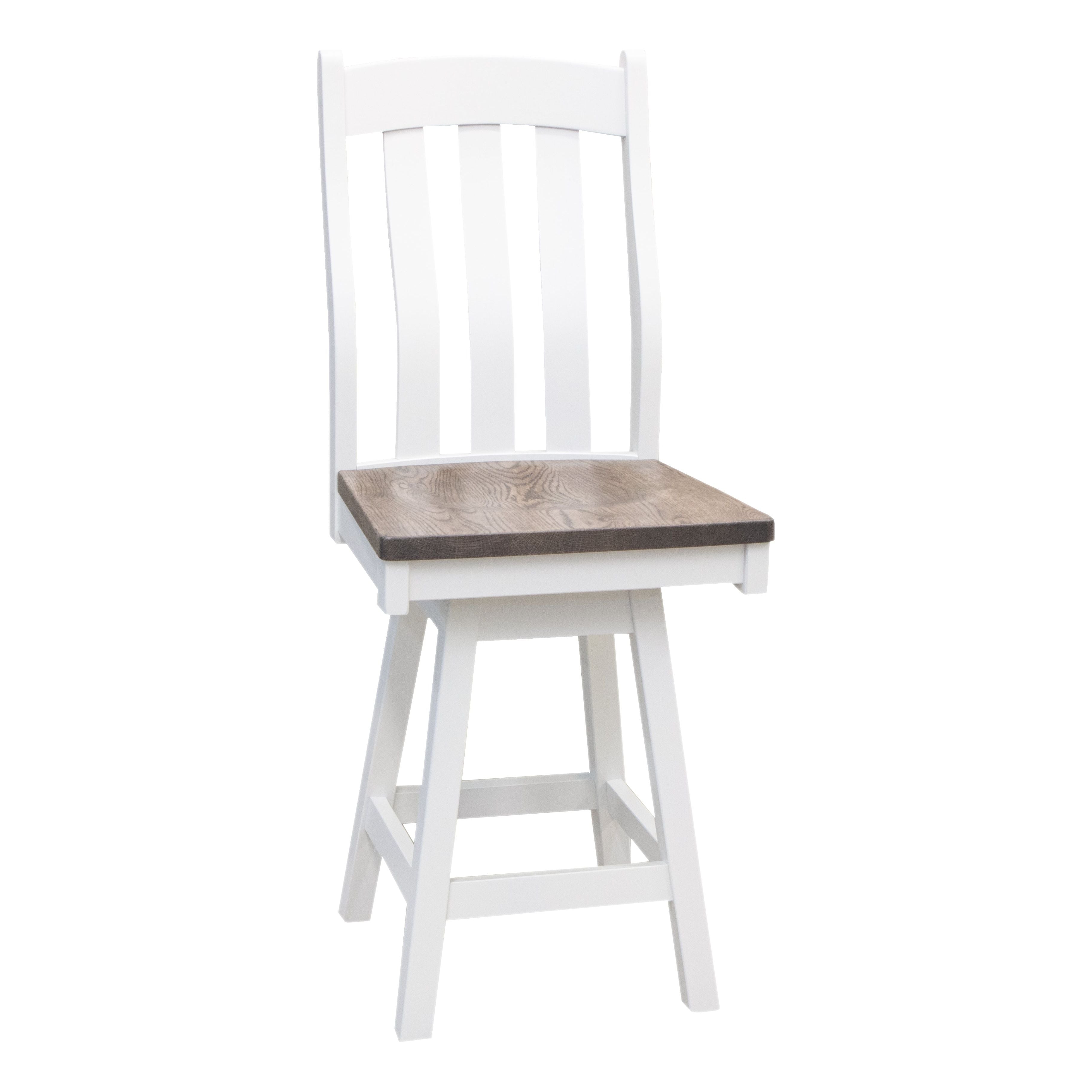 Swivel Stool Bar Chairs Bar Stools On Fostoria White Wood 24