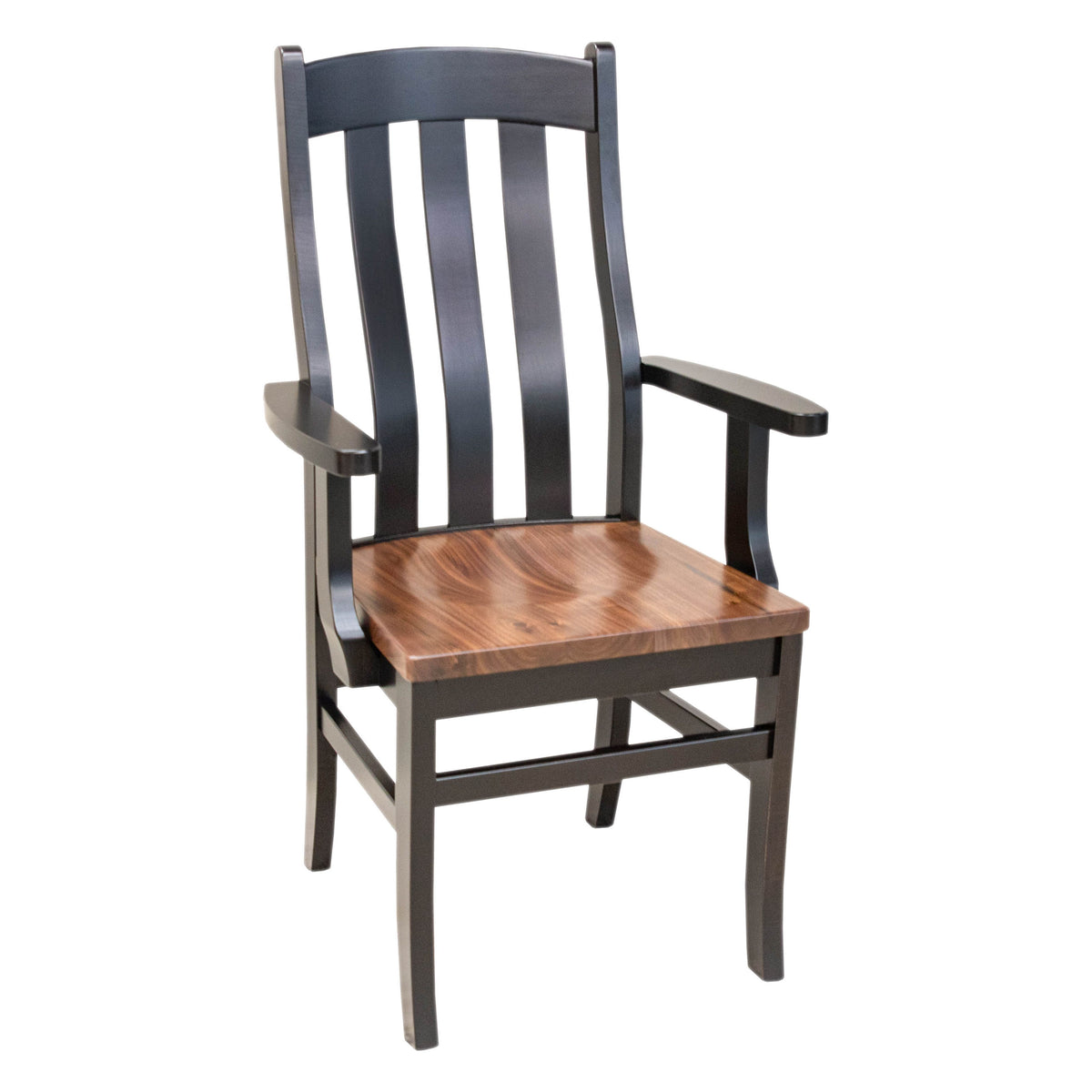 Fostoria Black & Wood Arm Dining Chair | M-EB&W-NAT