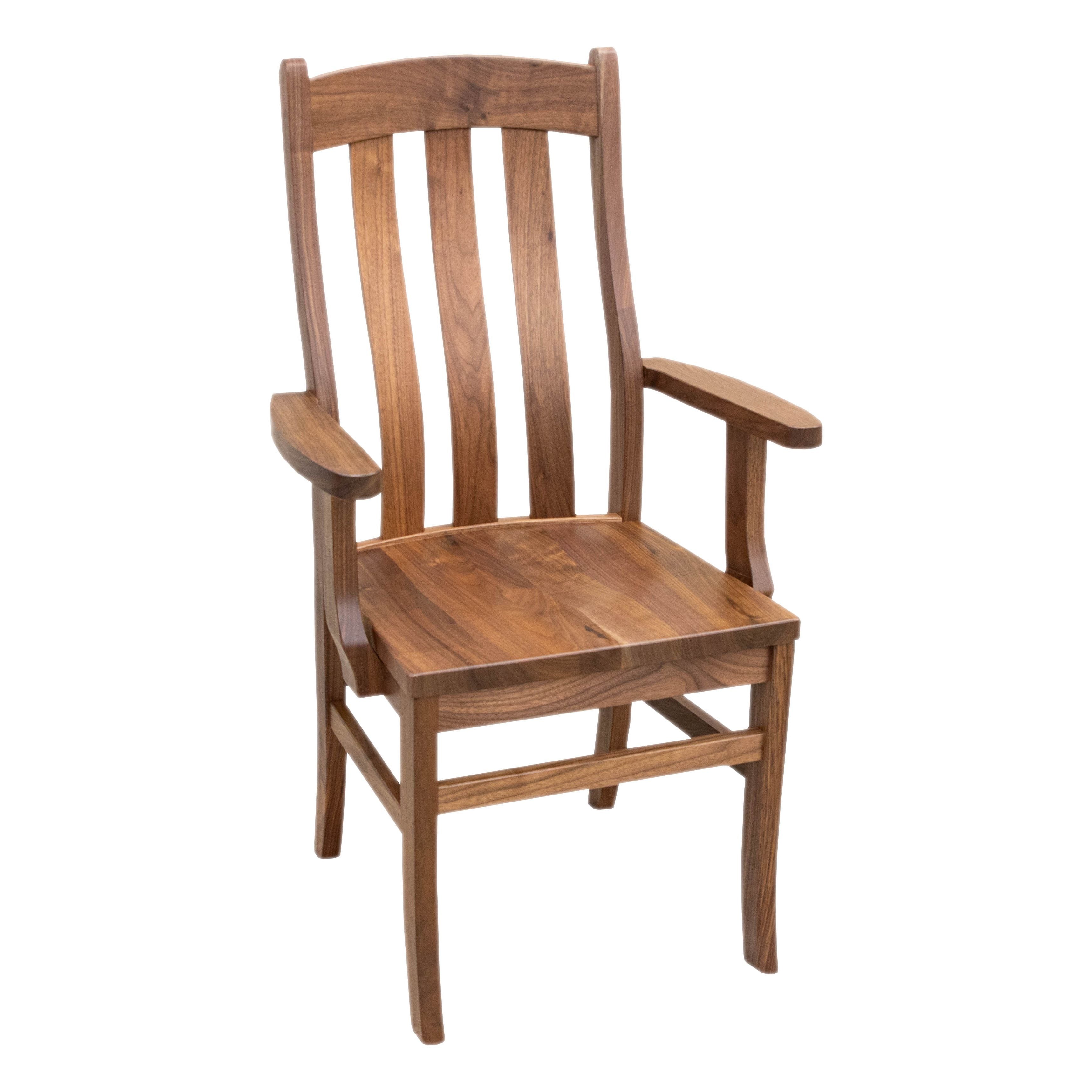 Fostoria Walnut Wood Arm Dining Chair | NAT