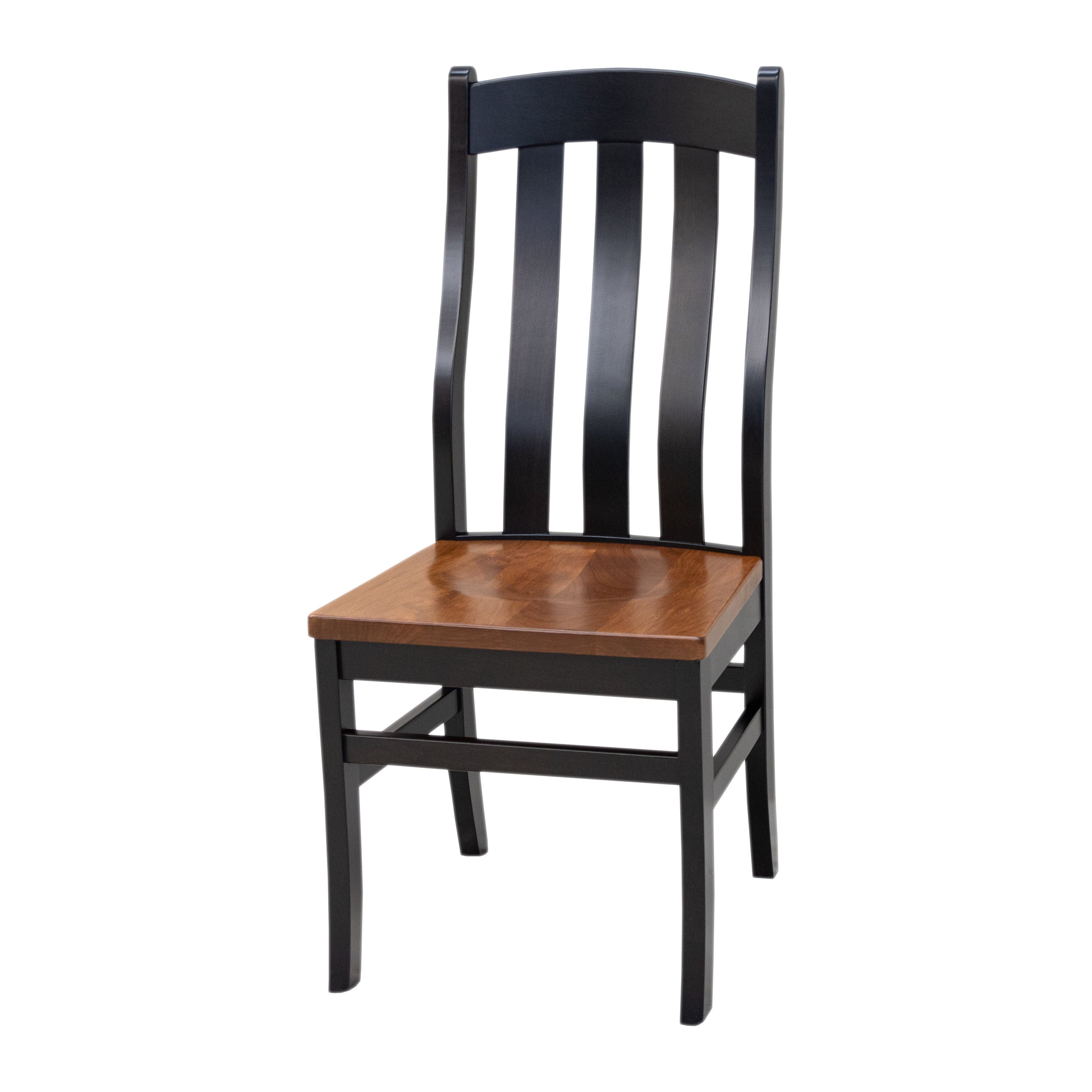 Ellington Amish Round Black and Cherry Extendable Dining Set for 4-6