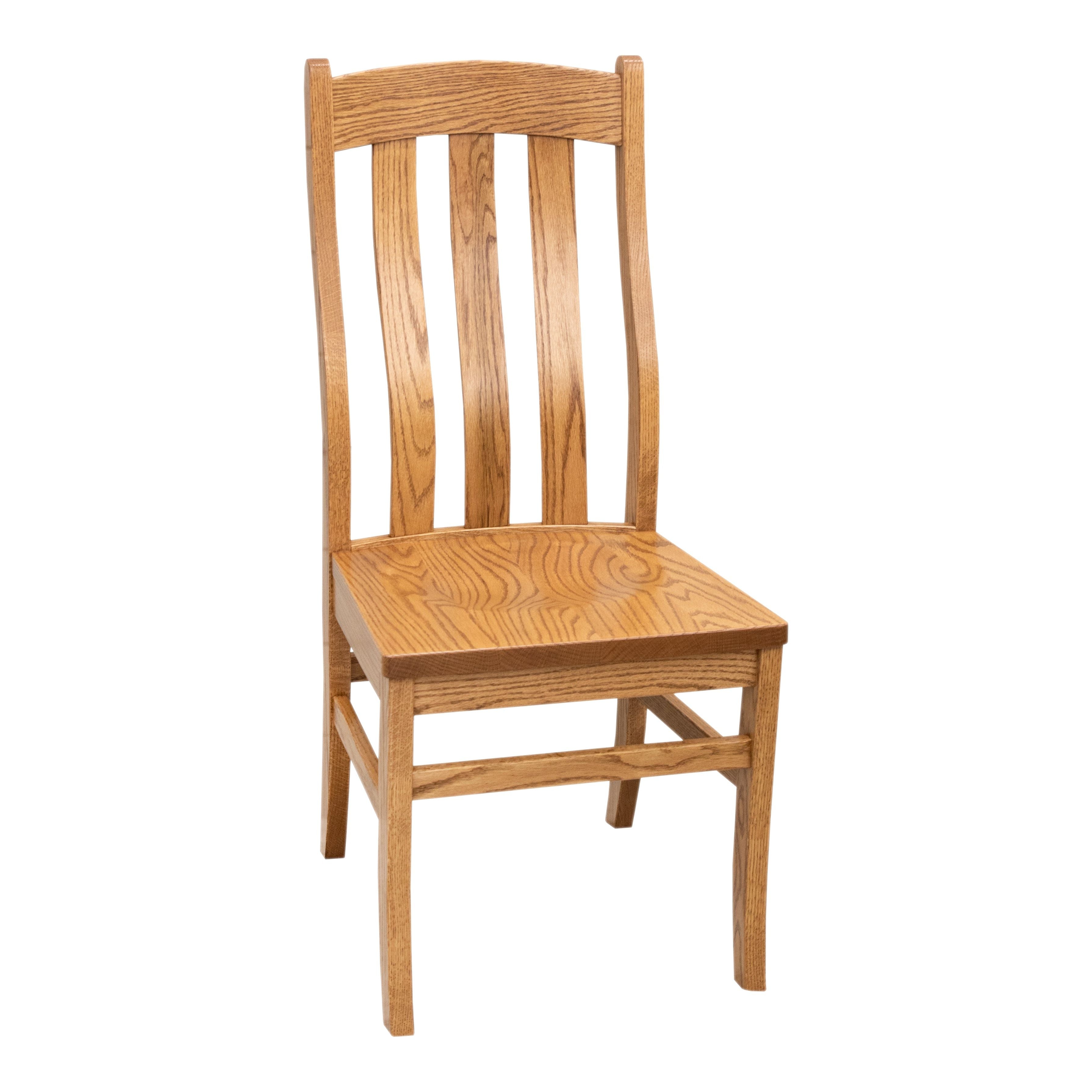 Ellington Round Amish Oak Dining Table Set for 4