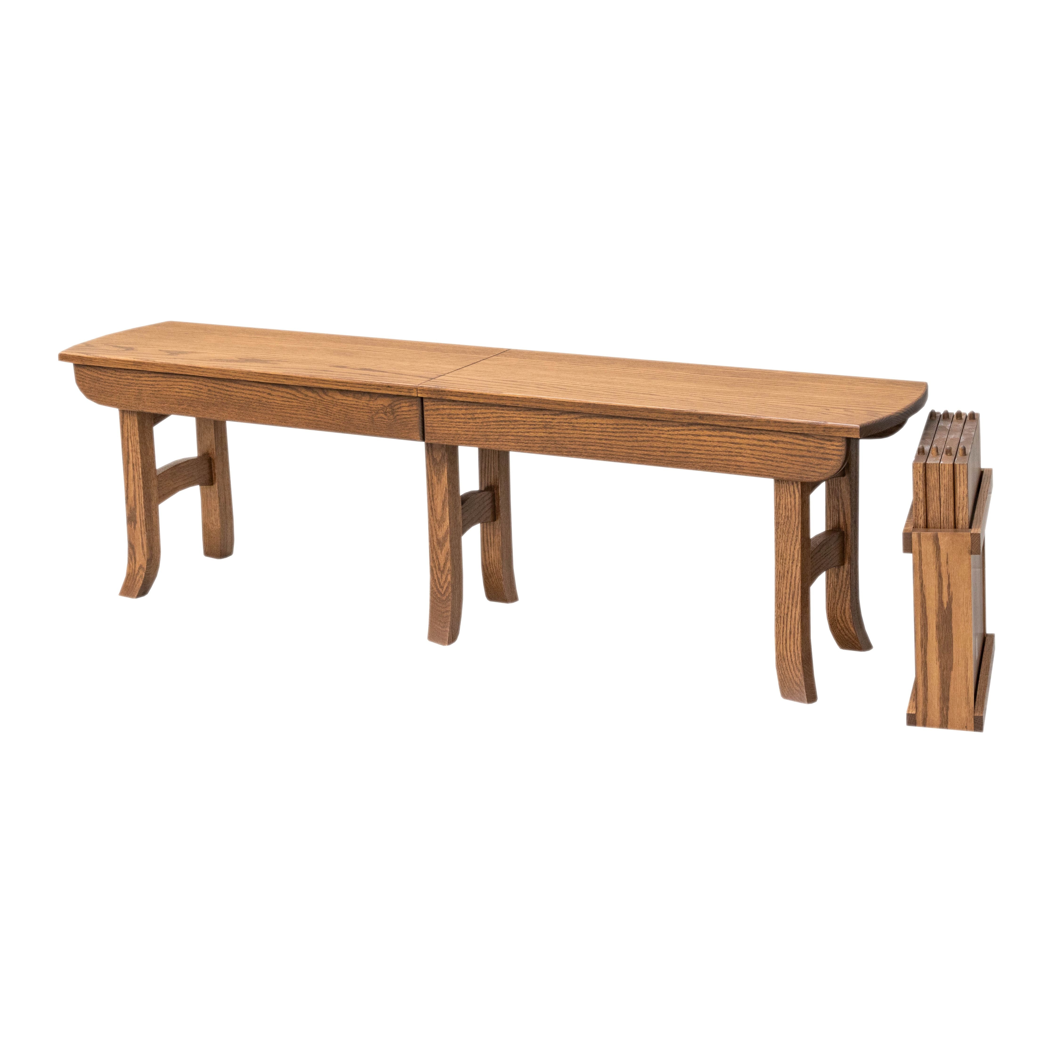 Shaker Hill Solid Oak Wood Extendable Dining Set for 6-10