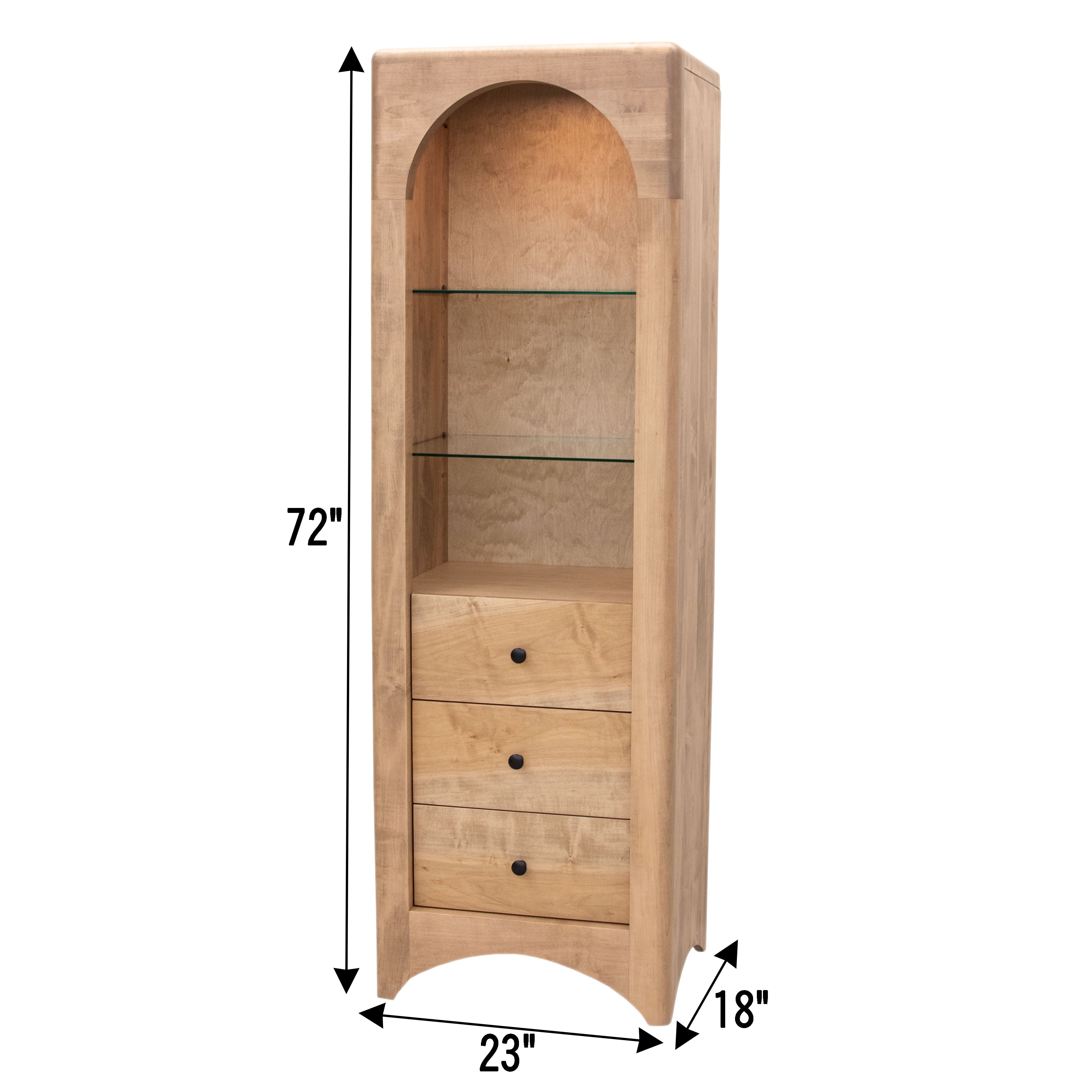 Gilmore Solid Maple Wood Bookcase | CO
