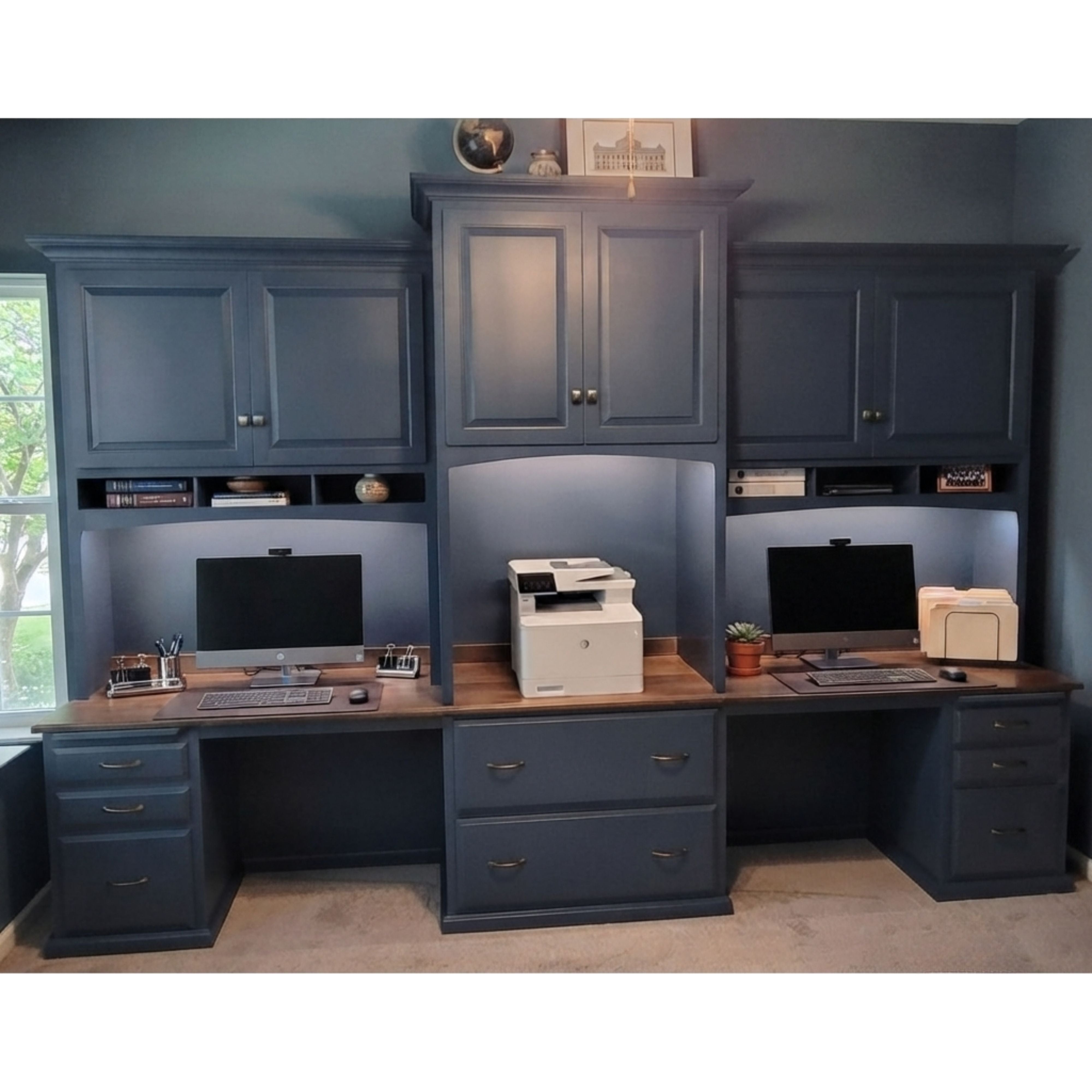Custom Raised Panel Free Standing Wall to Wall Office unit