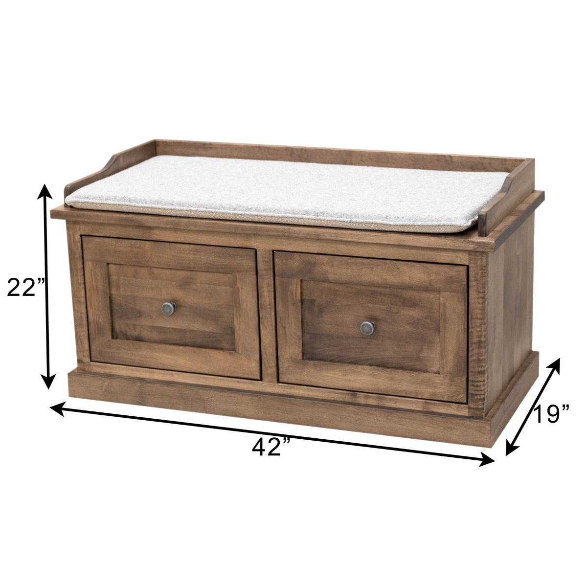 Hartford Maple Wood Mudroom Storage Bench | CO