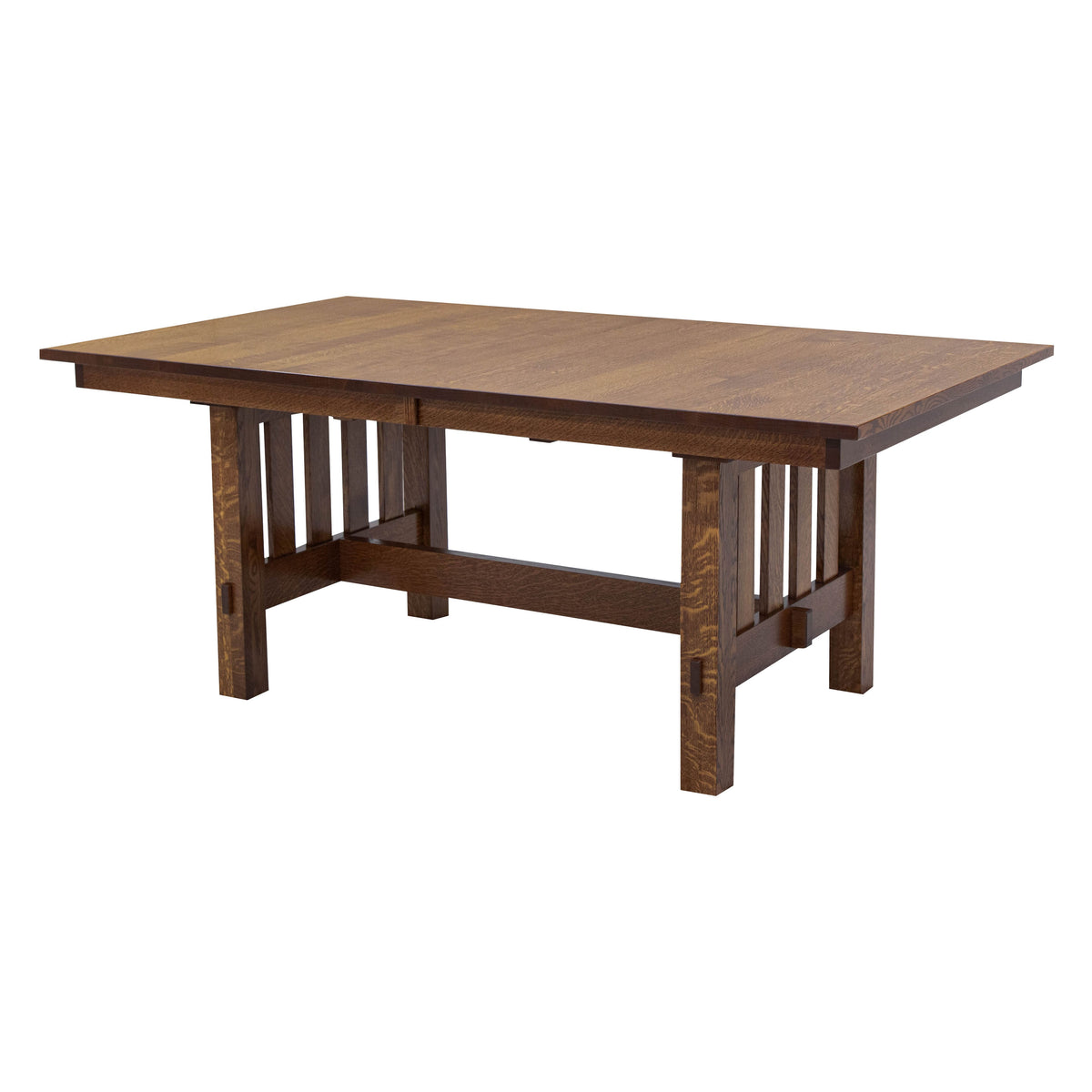 Heavy Mission Quarter Sawn White Oak Extending Amish Dining Table | ASB