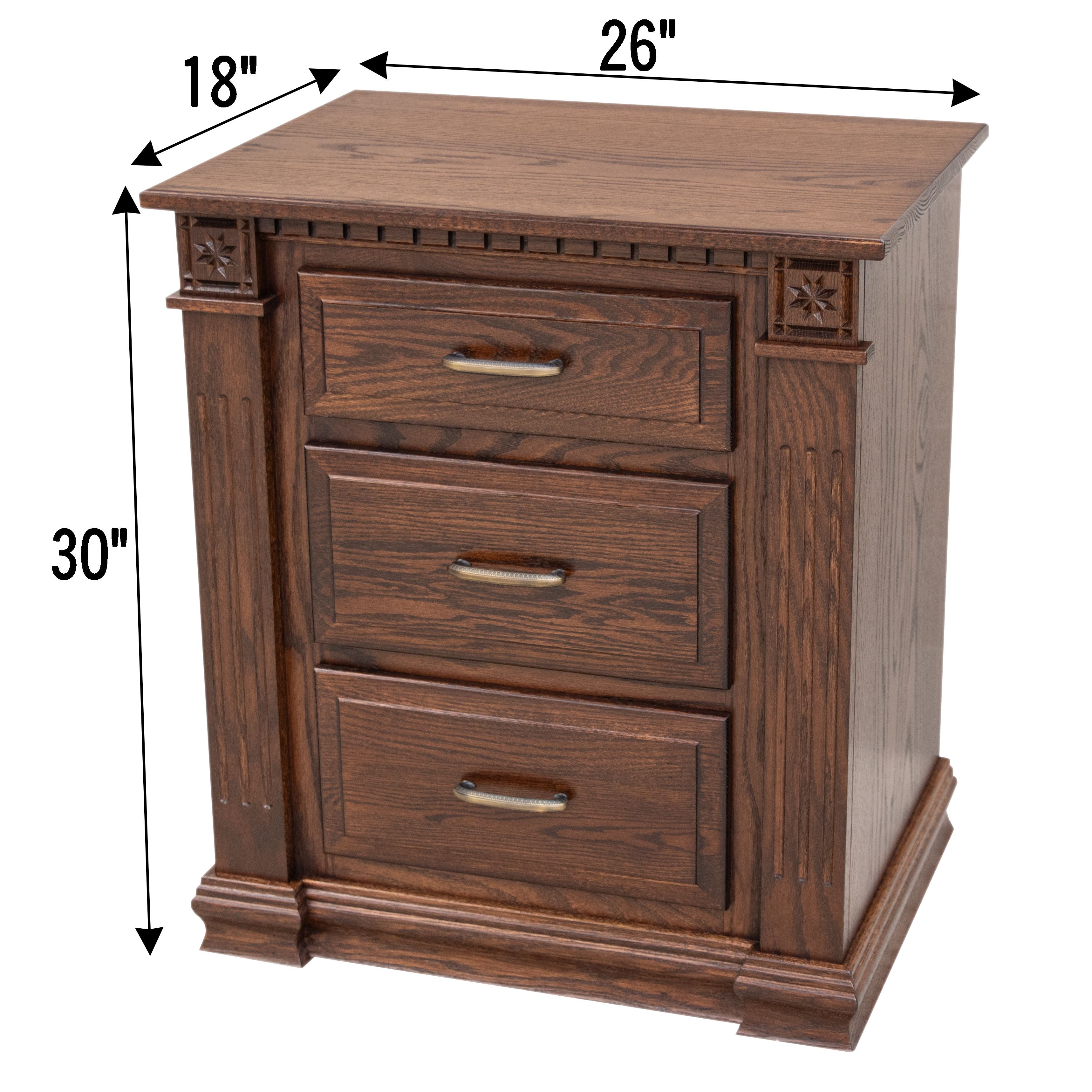 Heirloom 3-Drawer Nightstand