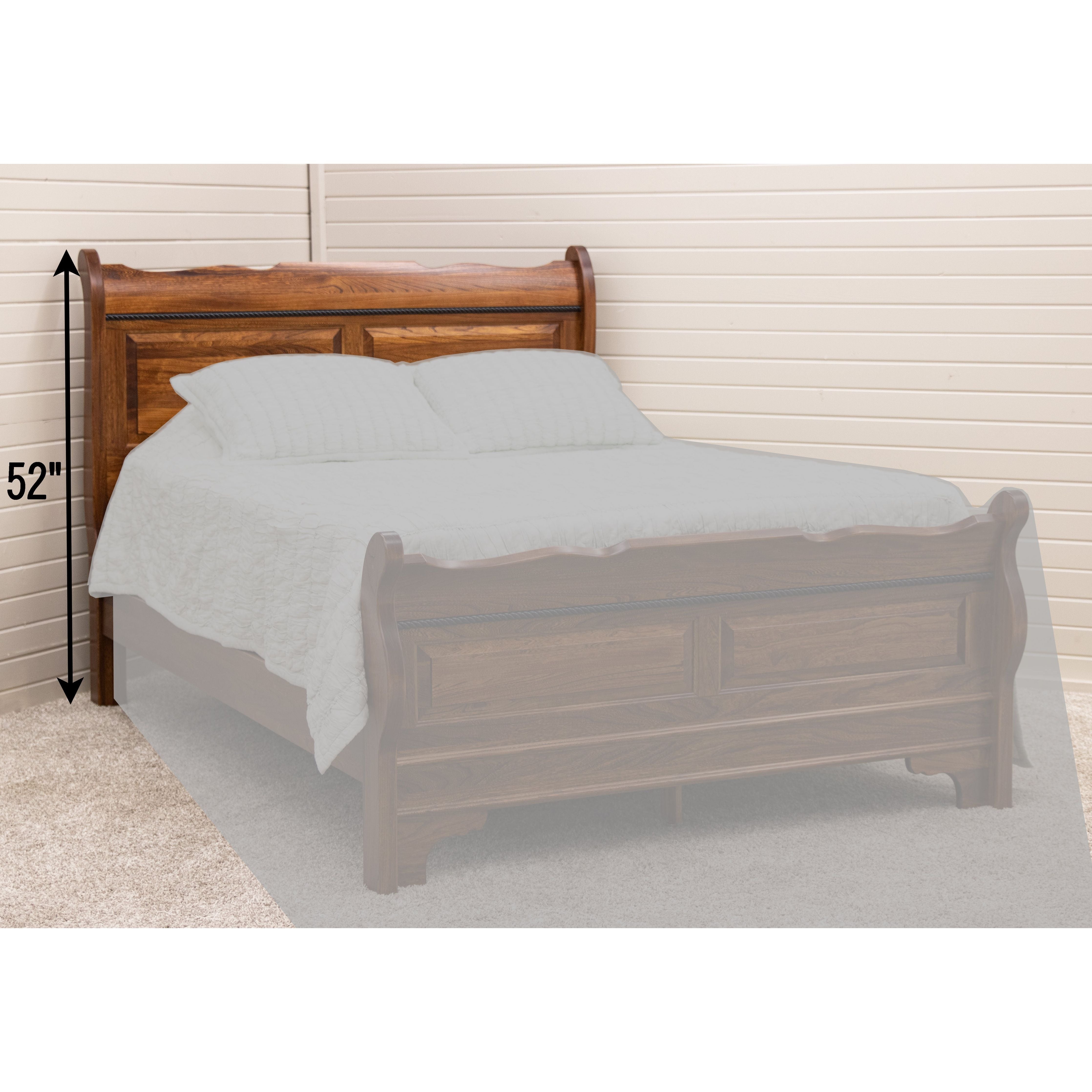 Heritage Sleigh Solid Wood Headboard Only