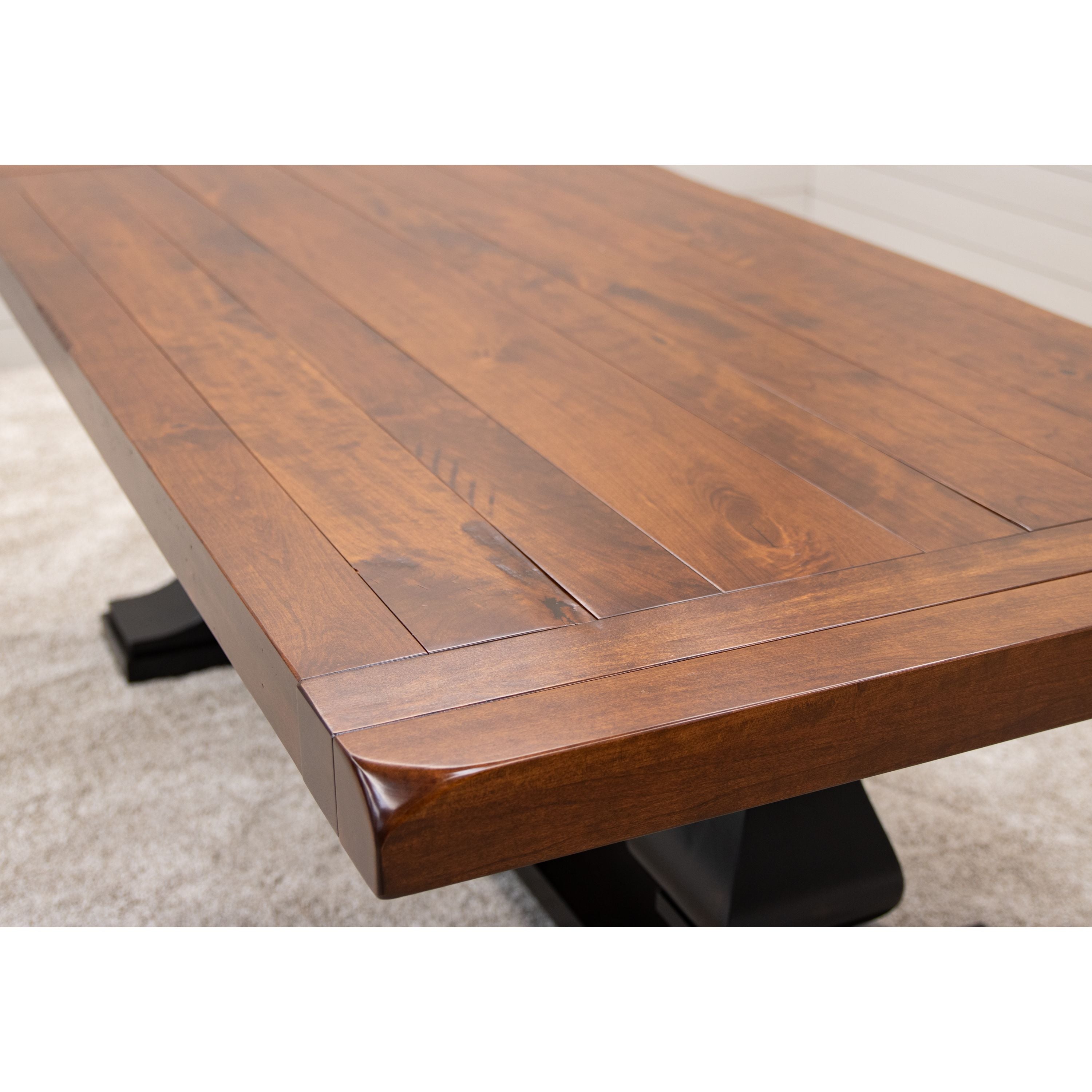 Hillside Black & Wood Extending Dining Table | Maple & Cherry Wood