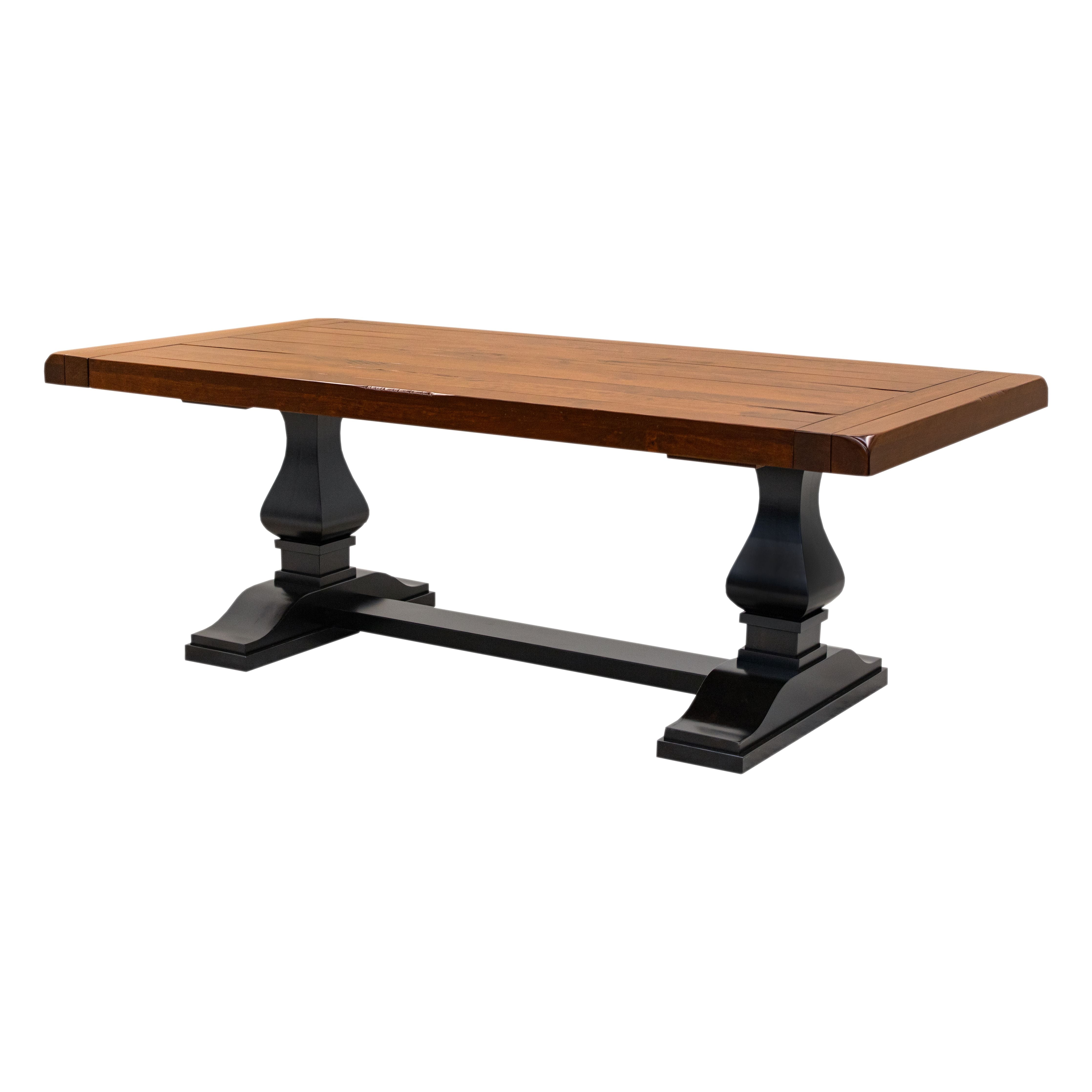 Hillside Black & Wood Extending Dining Table | Maple & Cherry Wood