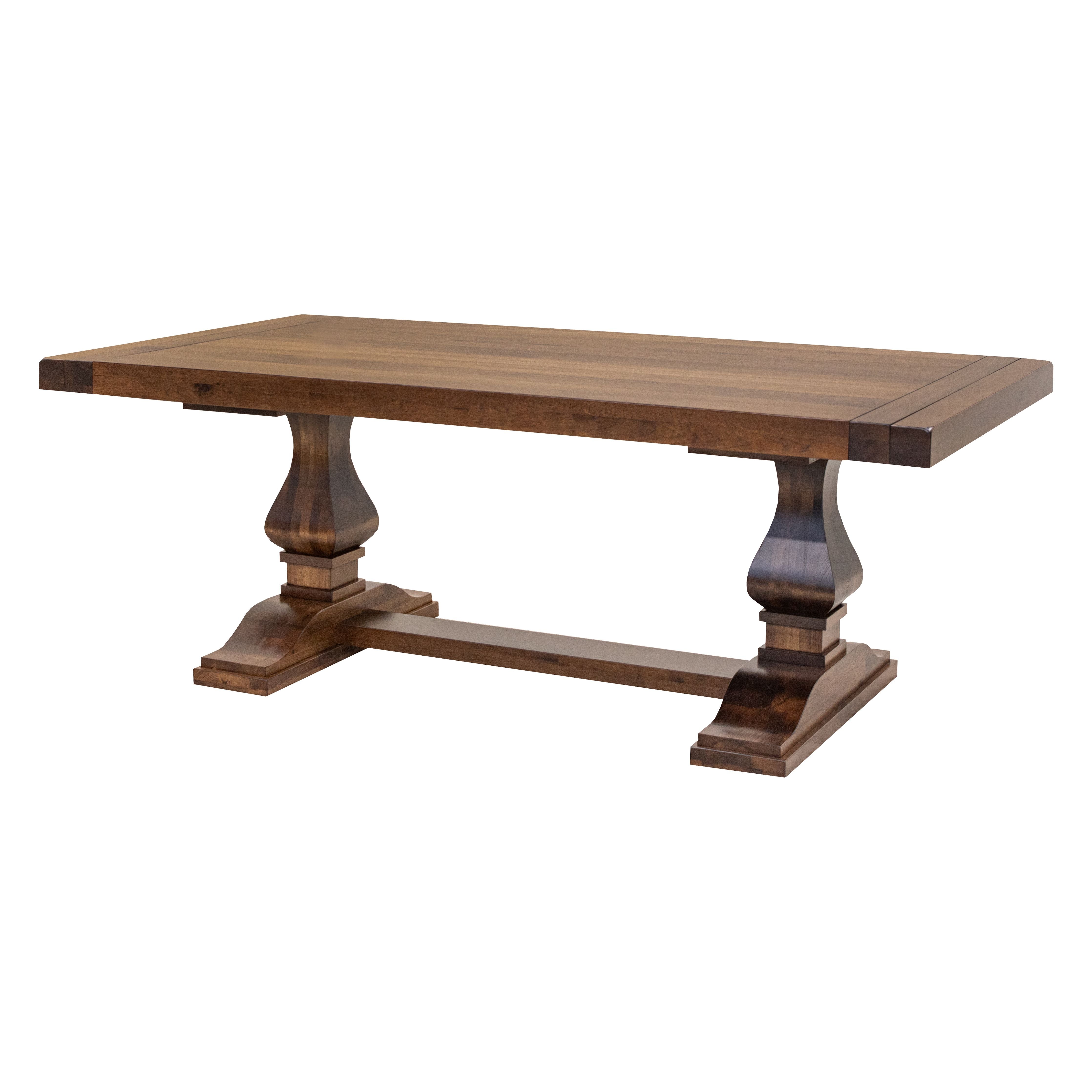 Hillside Solid Maple Wood Extending Dining Table in Driftwood