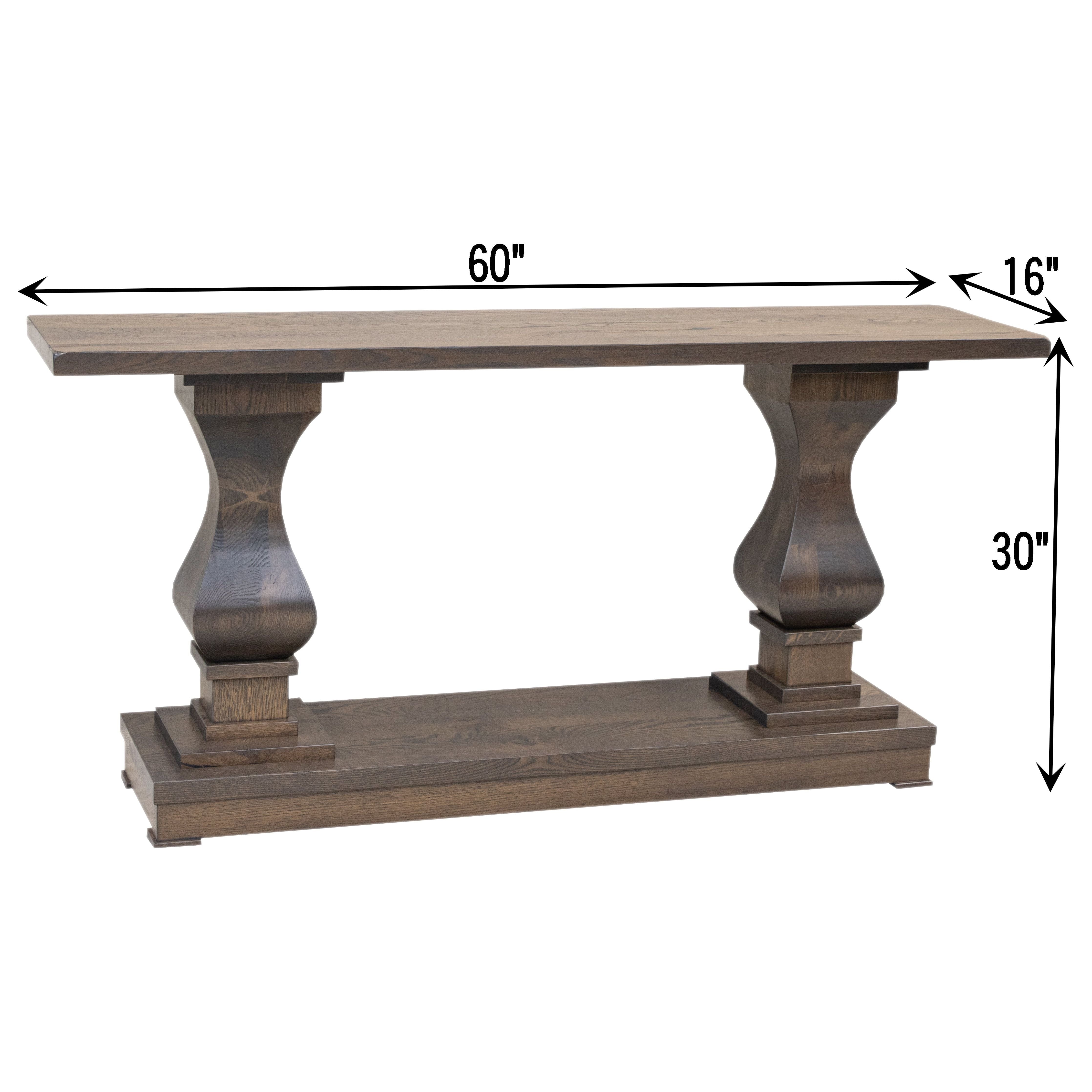 Hillside Pedestal Console Table
