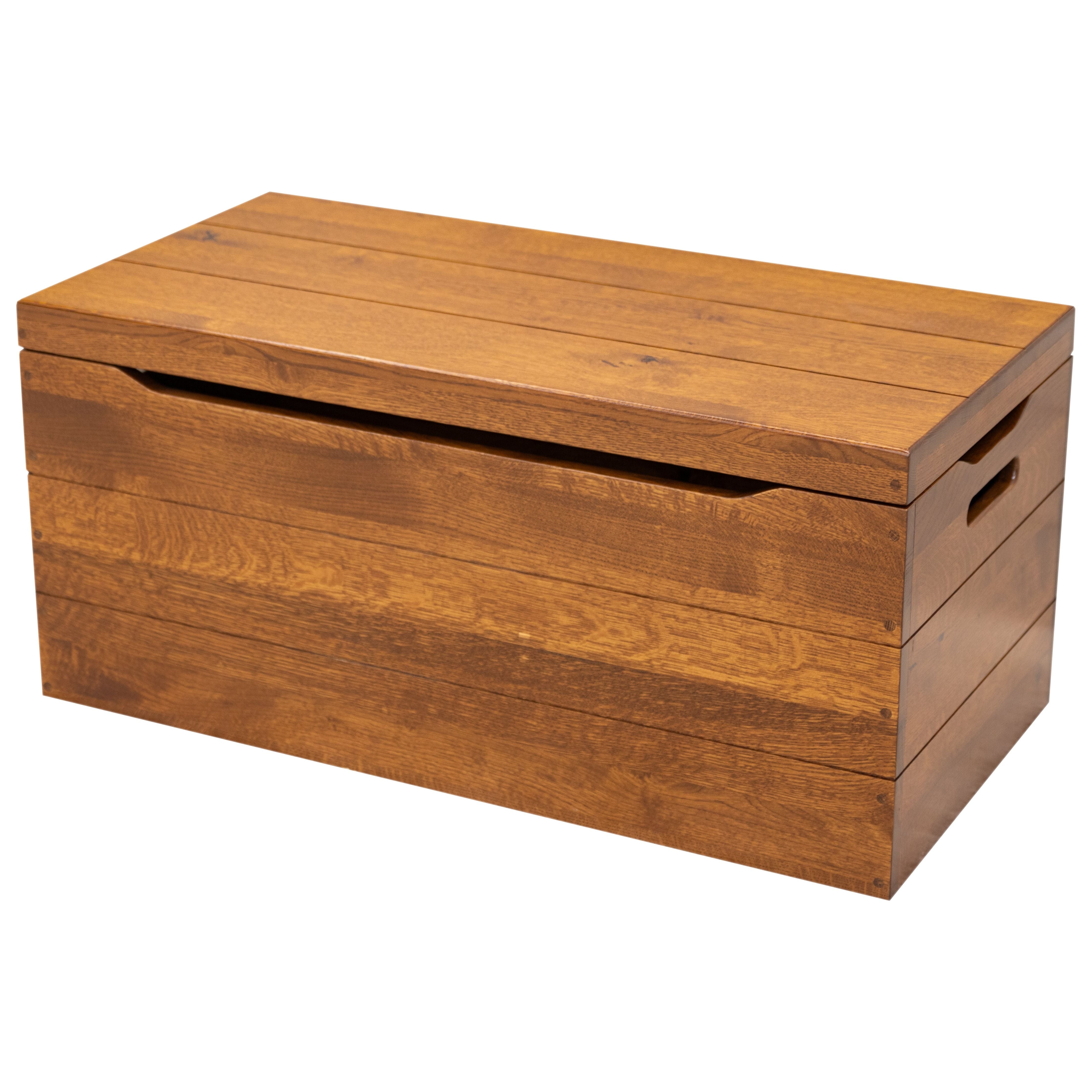 Hobby Toy Box in Solid Quarter Sawn Oak Wood in Cherry Color