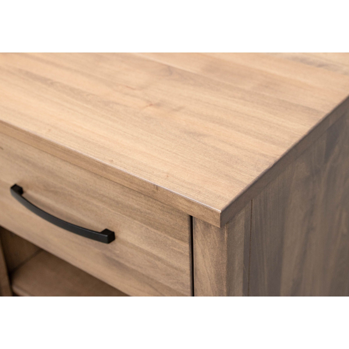 Hudson Maple Wood 1-Drawer Open Nightstand | WB