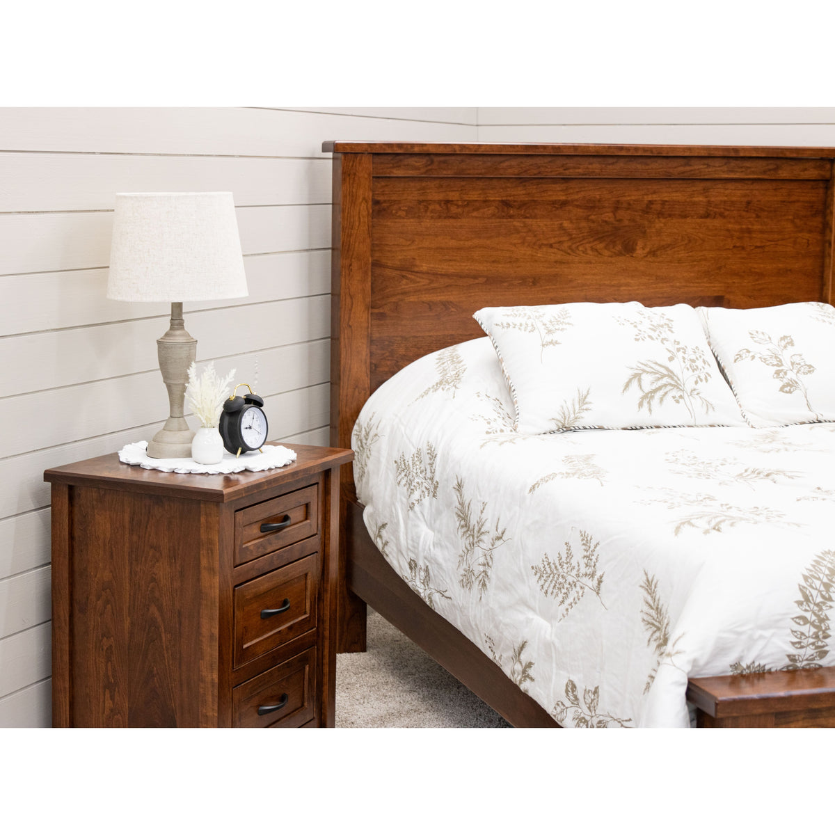 Jackson California King Cherry Wood Storage Platform Bed | ASB