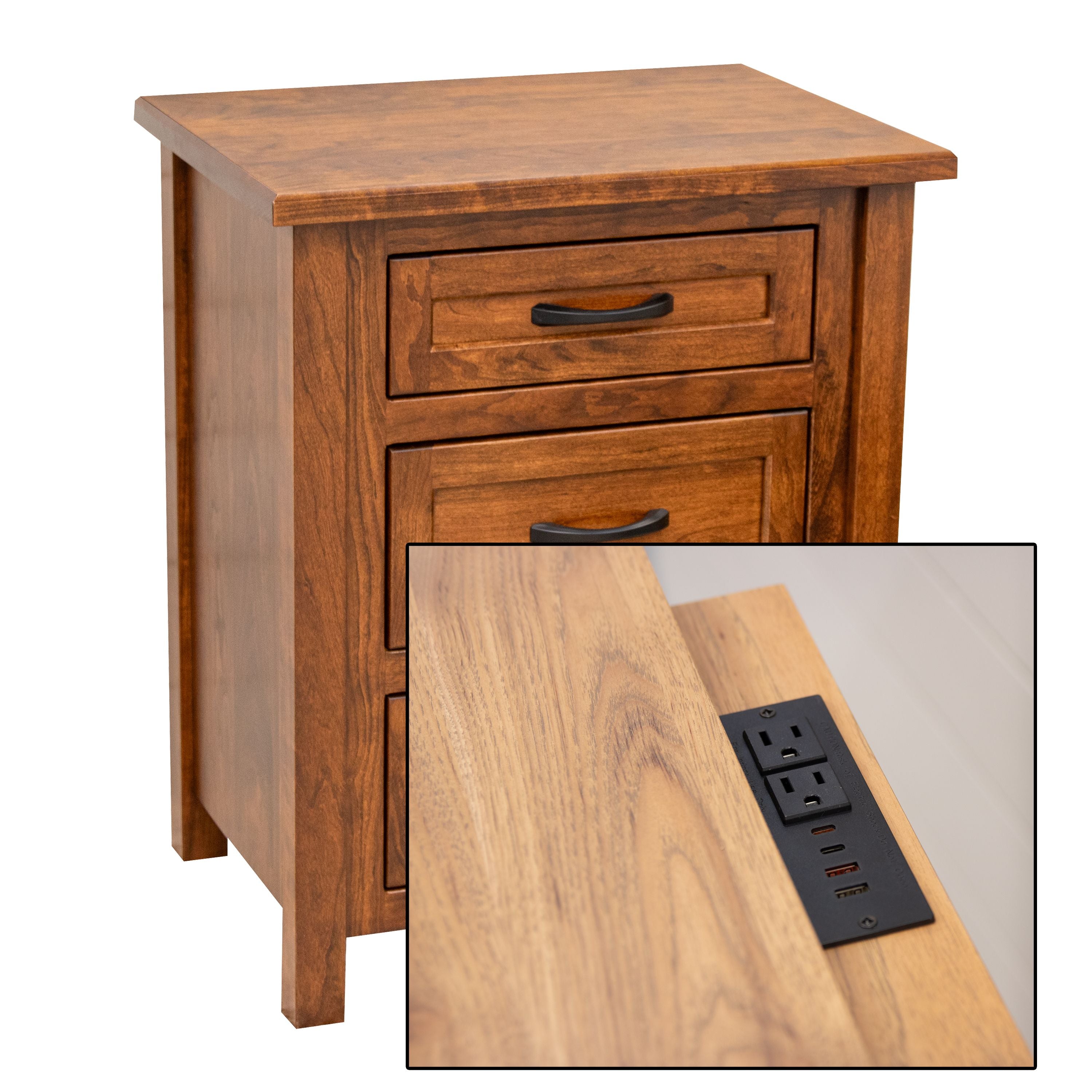 Jackson 3-Drawer Nightstand
