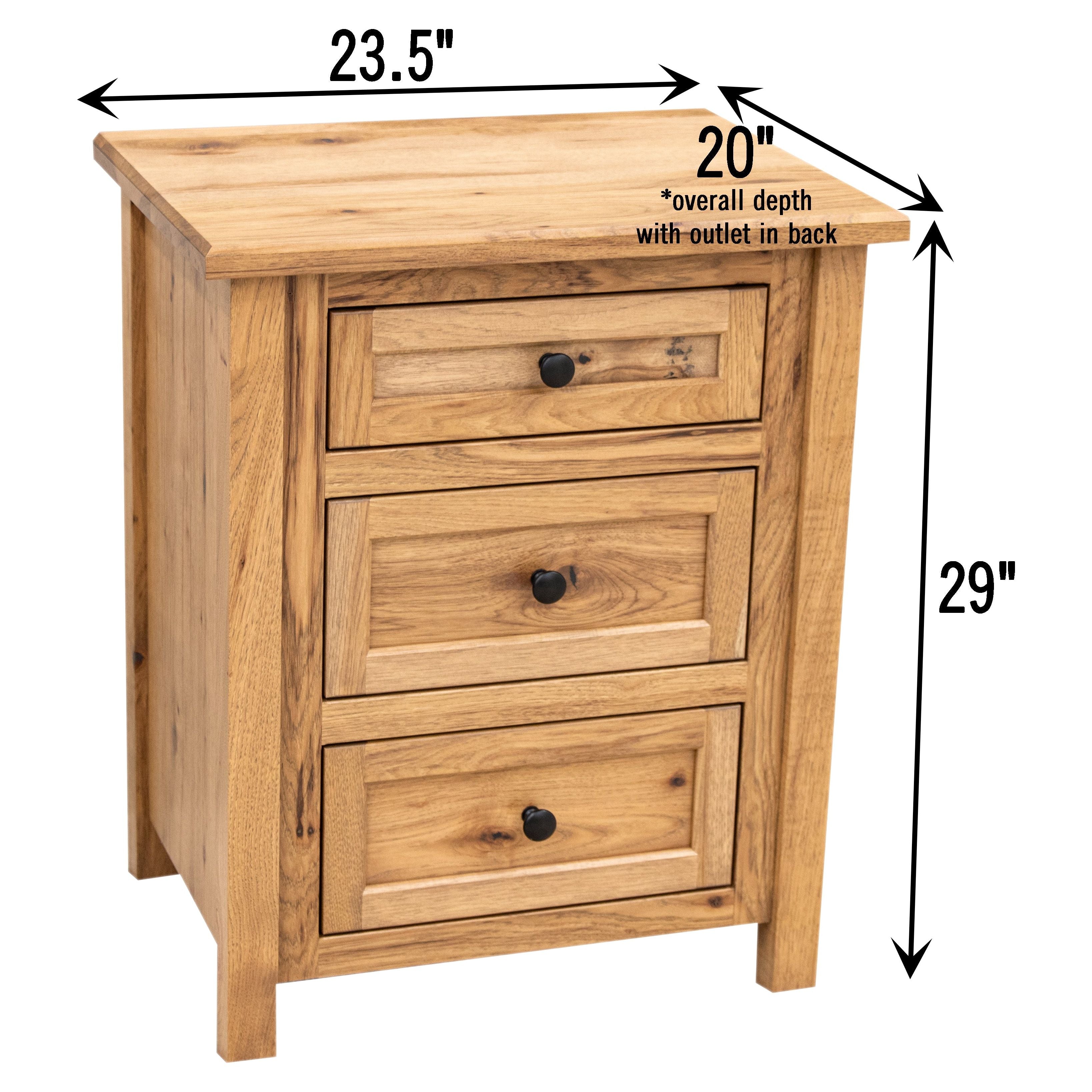 Jackson 3-Drawer Nightstand