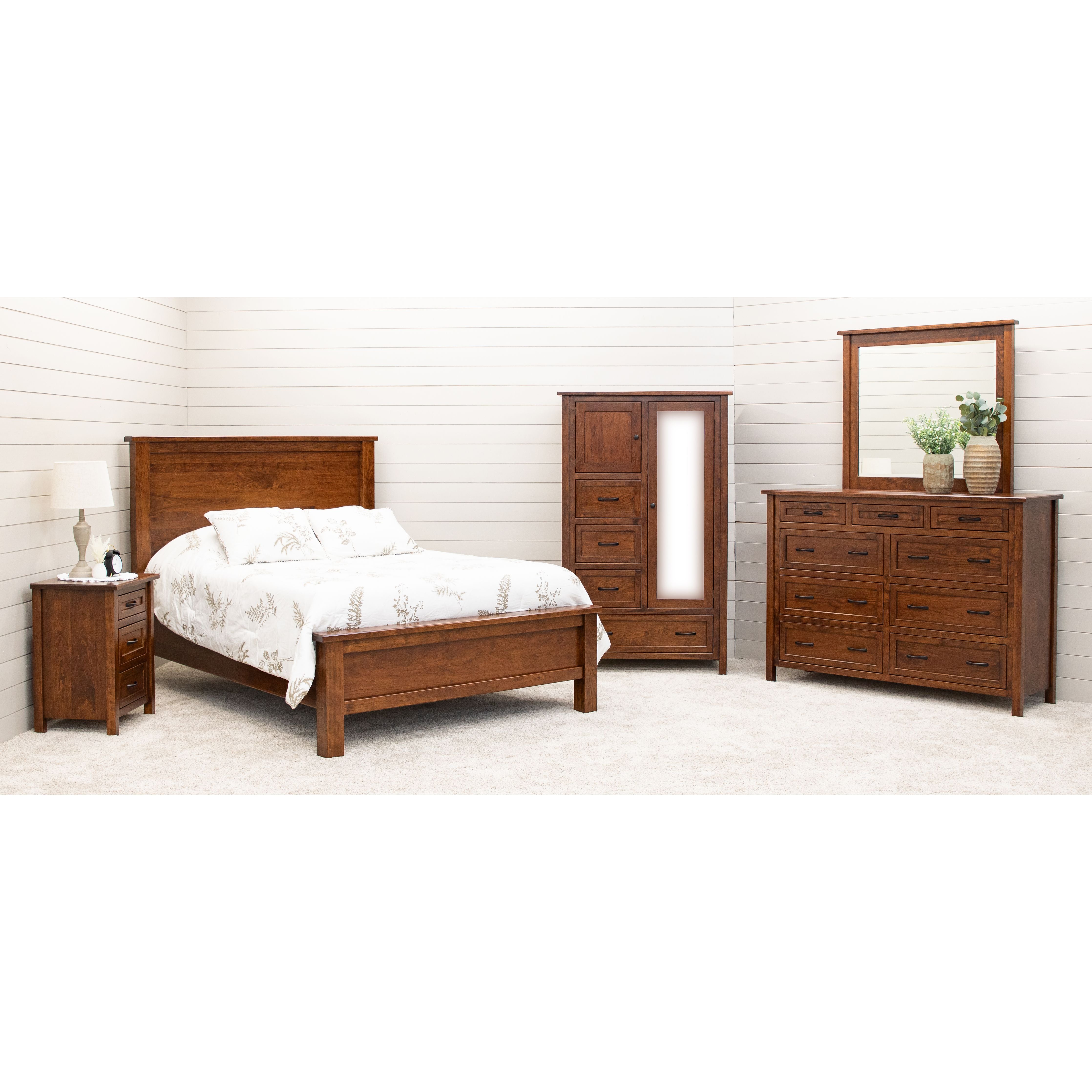Jackson Solid Rustic Hickory Wood Headboard Only in Willowbend Color