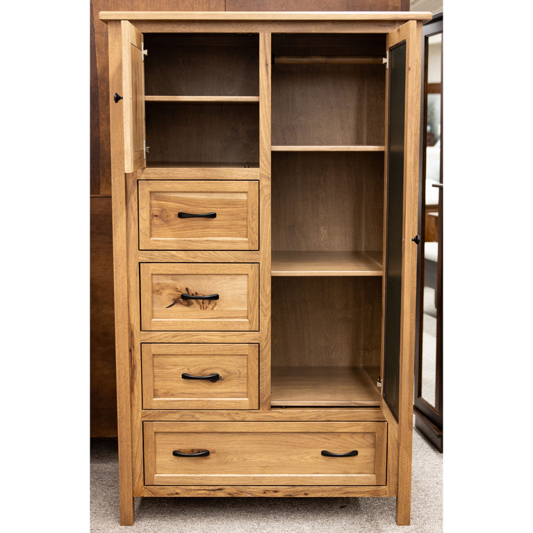 Jackson Quarter Sawn White Oak Wood Chiffonier in Cherry Color