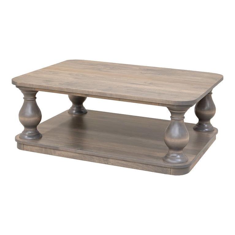 Lexington Baluster Maple Wood Coffee Table in Valley Driftwood Color
