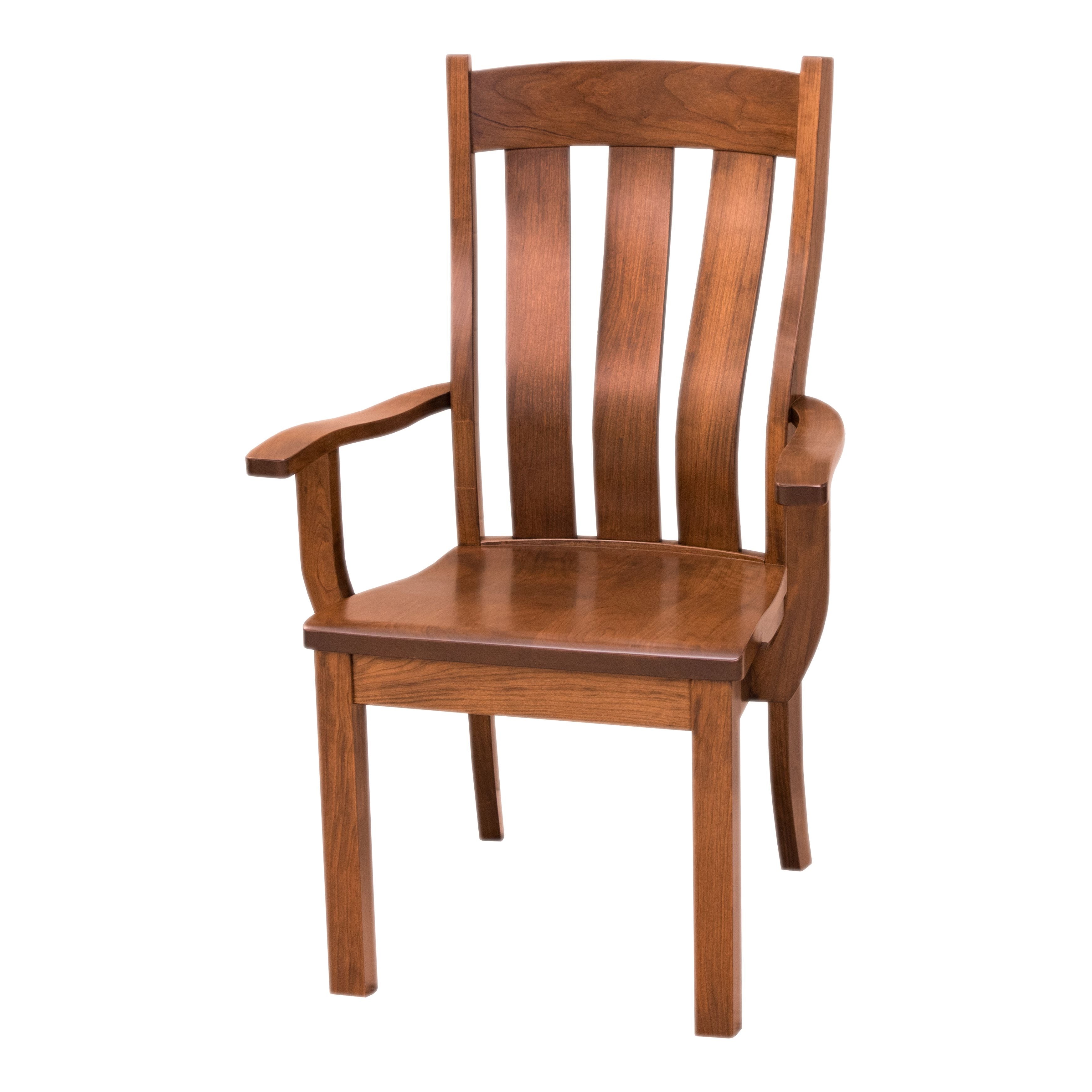 Logan Cherry Wood Arm Dining Chair in Michael's Cherry Stain