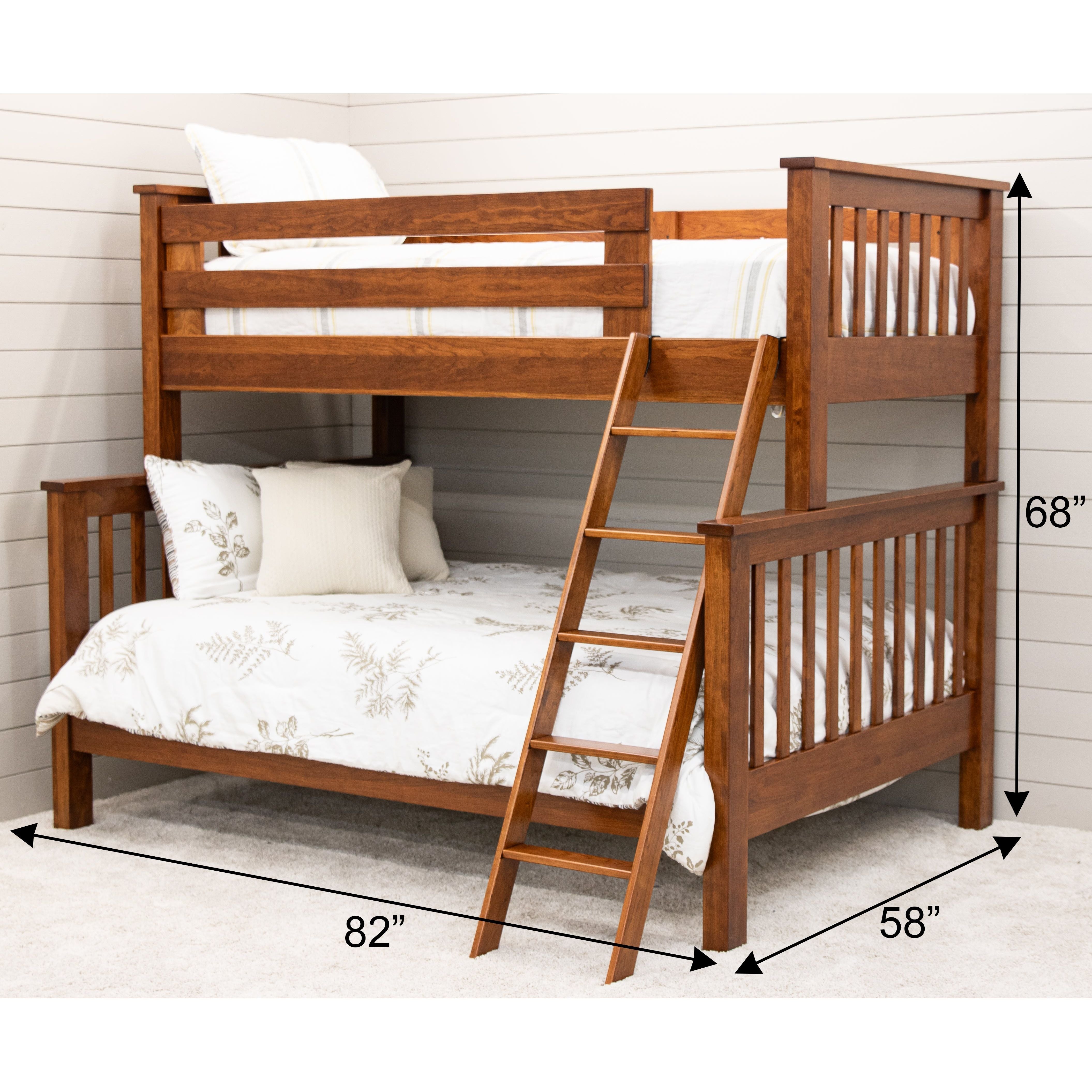 Mission Twin Over Full Bunk Bed with Ladder