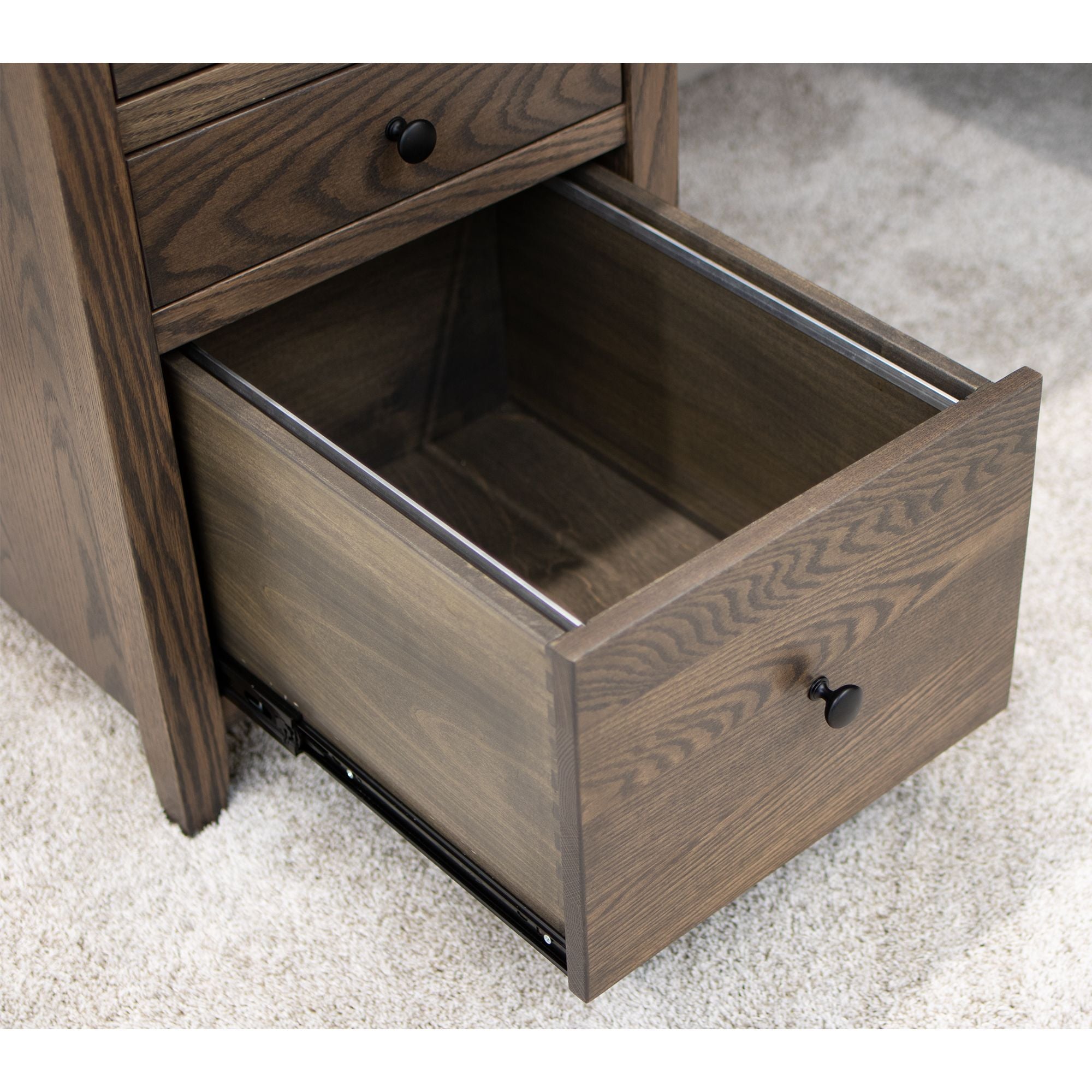 Manhattan Oak Wood L Desk with Hutch Top | GY