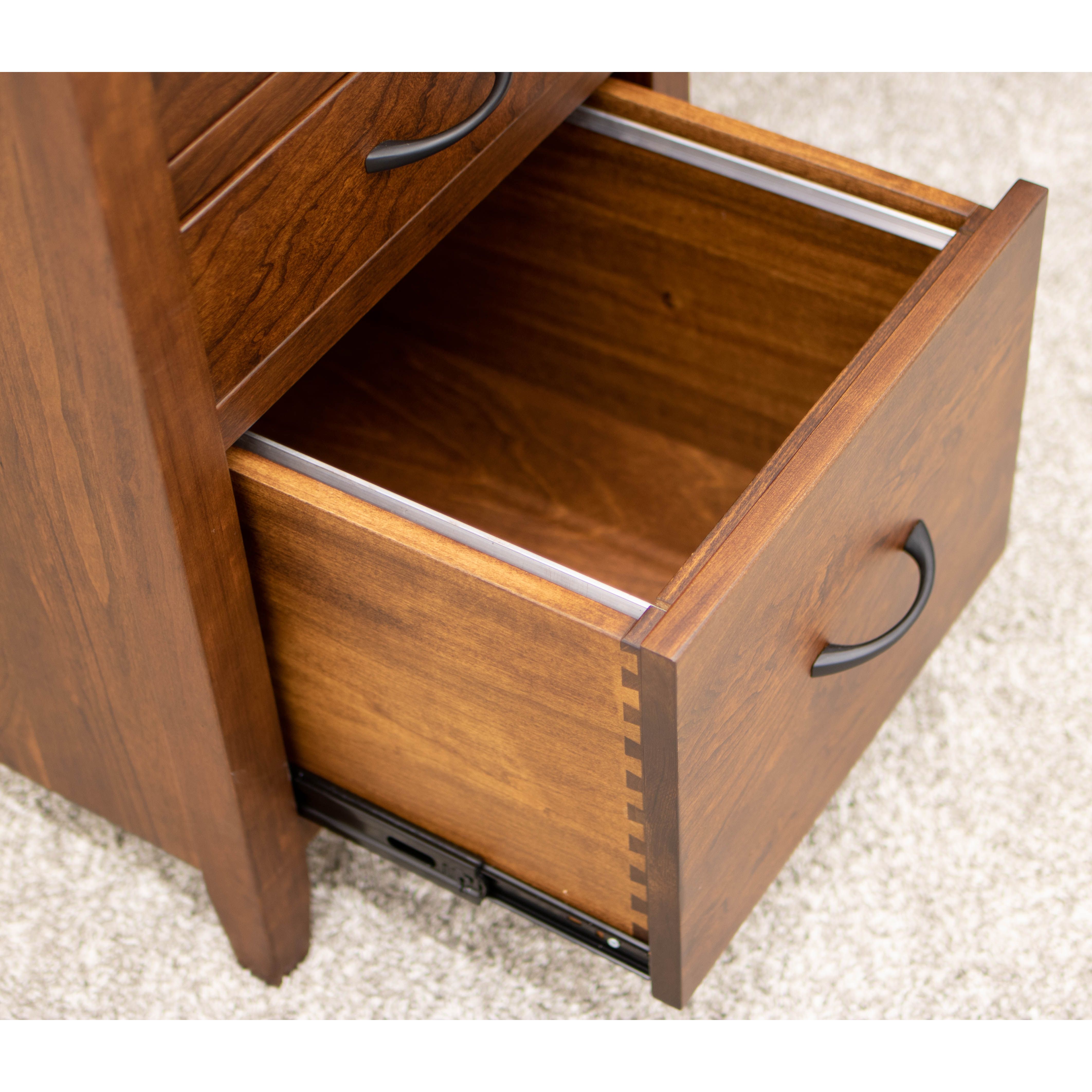 Manhattan Cherry Wood L Desk with Hutch Top | GB