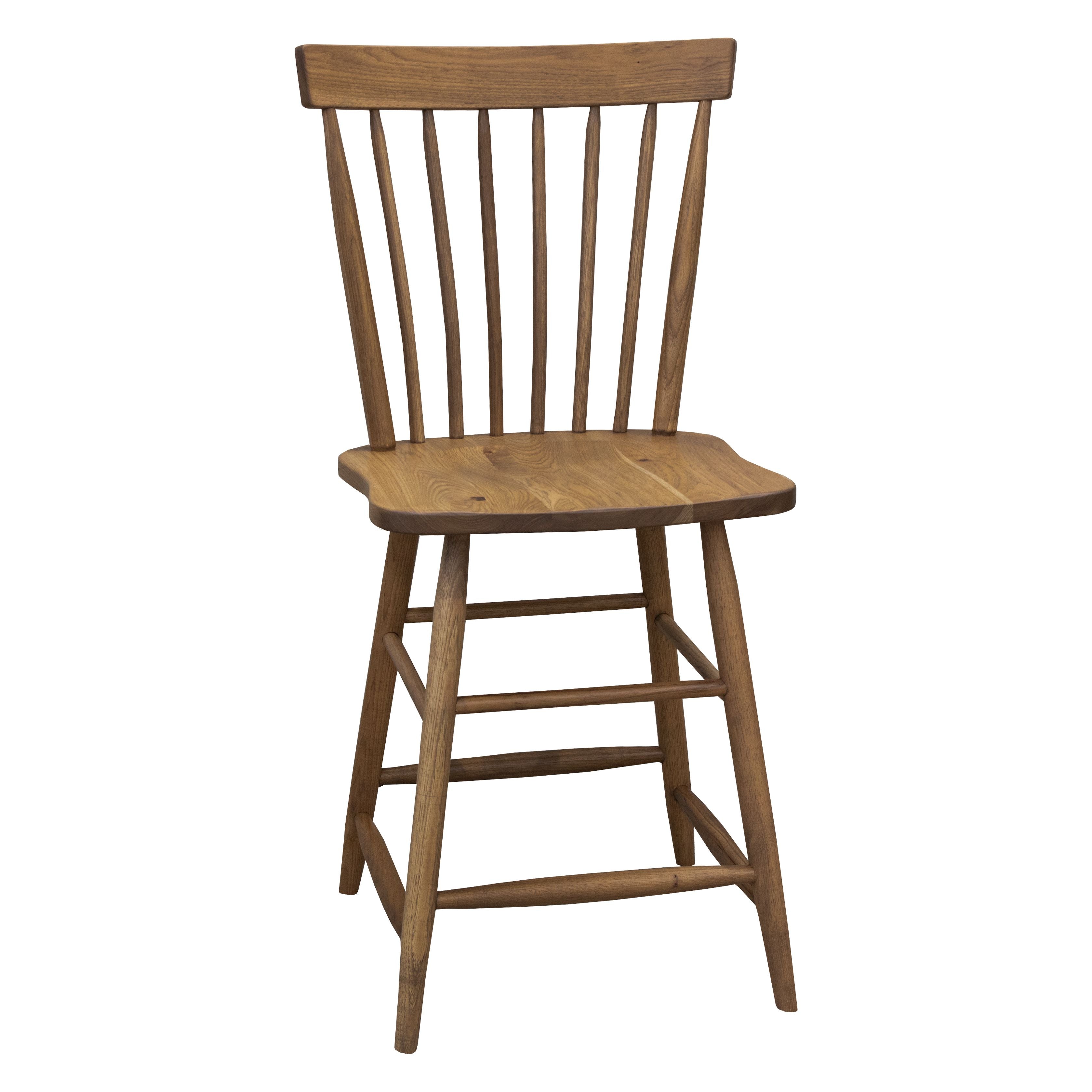 Millcreek Windsor Hickory Wood 24" Stationary Bar Stool | CO
