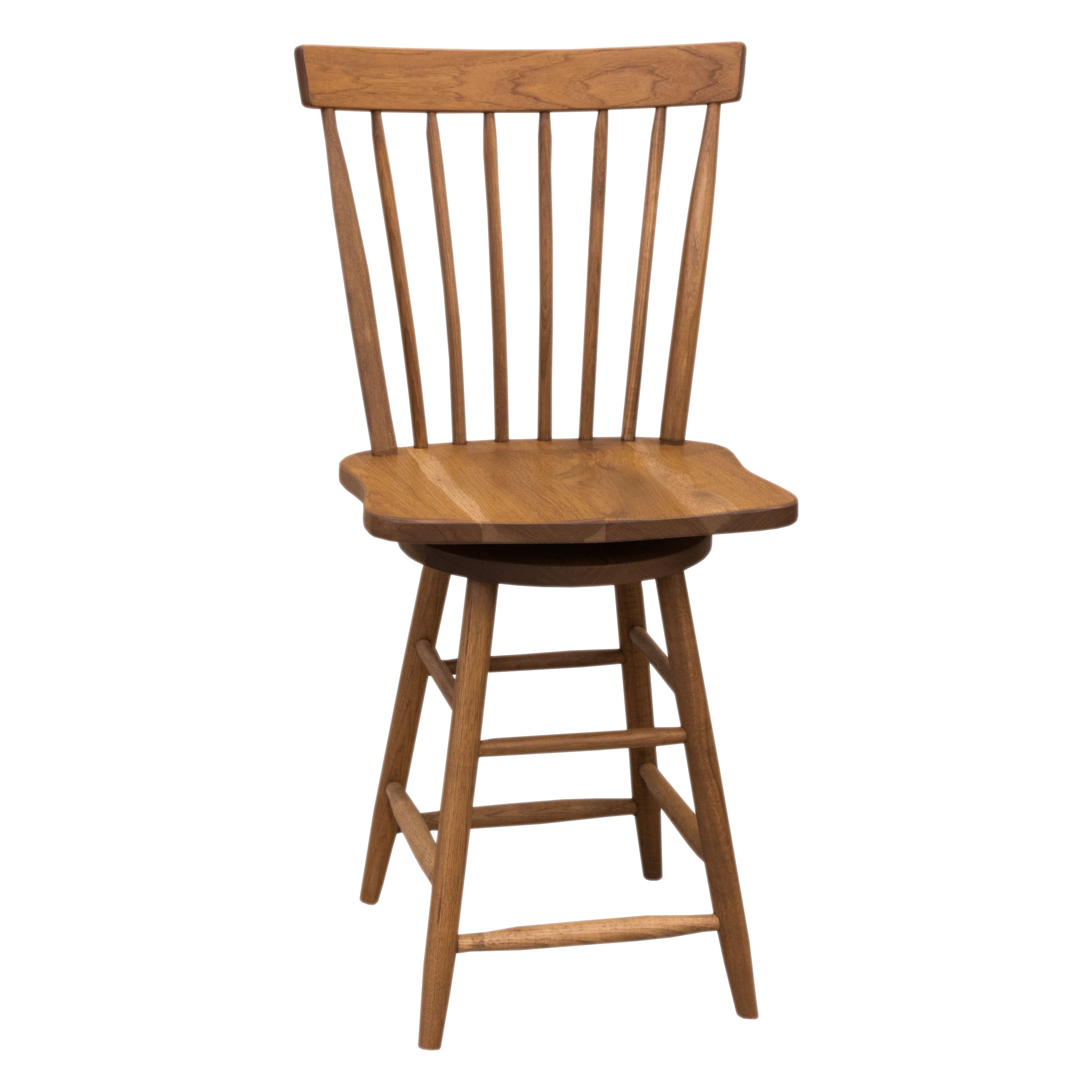 Millcreek Windsor Hickory Wood 24" Swivel Bar Stool | HC