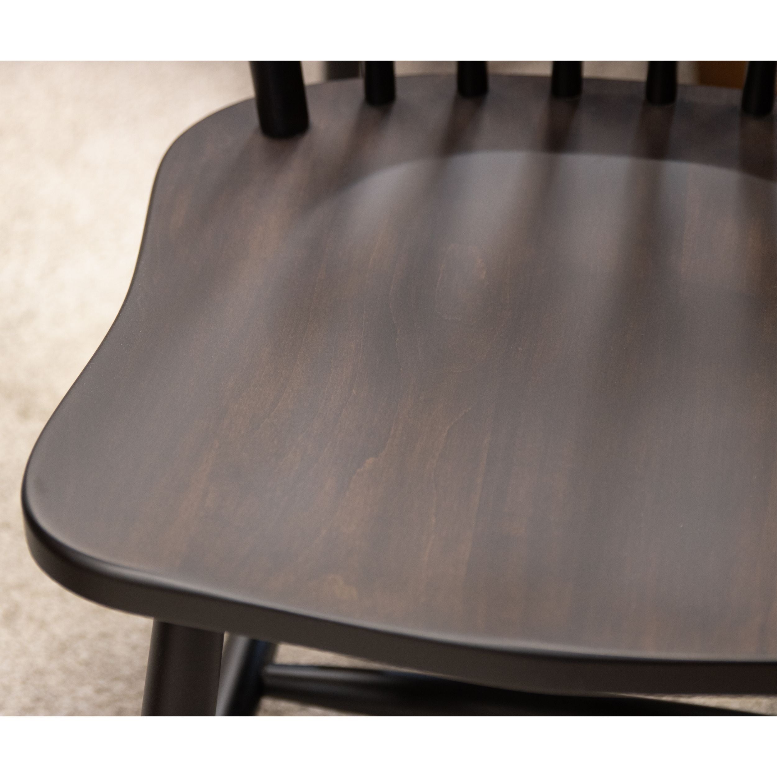 Millcreek Black Wood Windsor Swivel Bar Stool | Solid Maple Wood