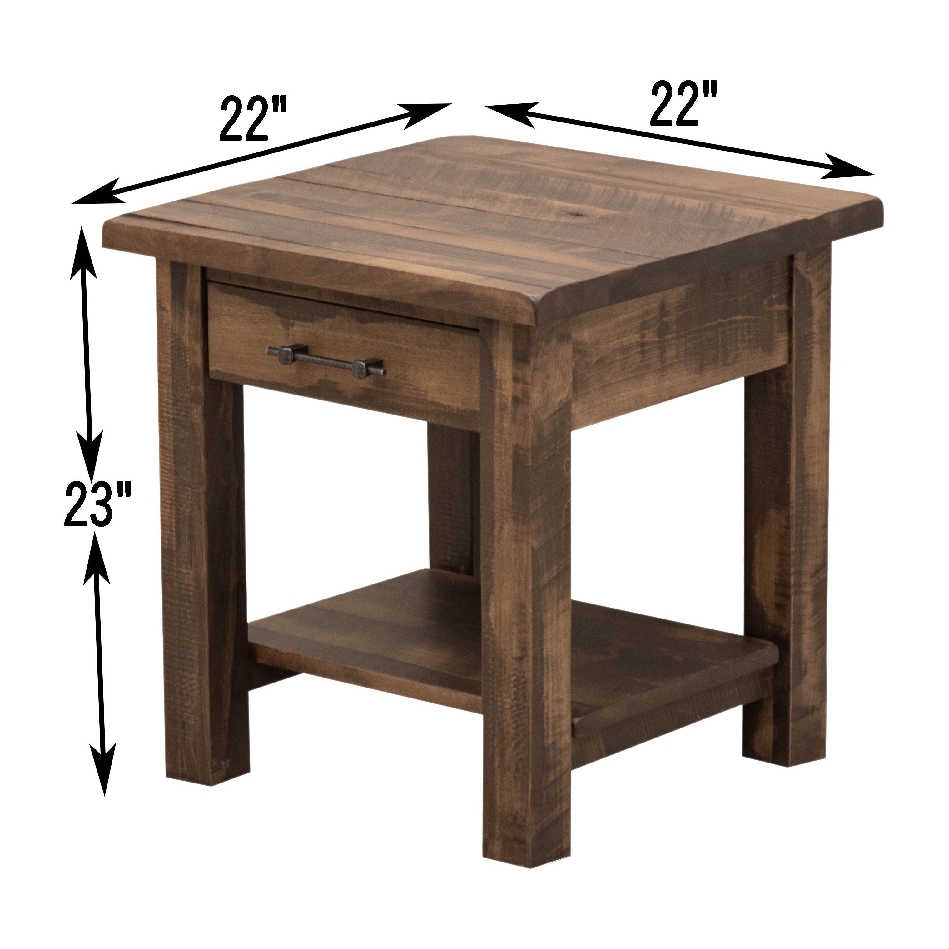 Milltown Large Square Open End Table