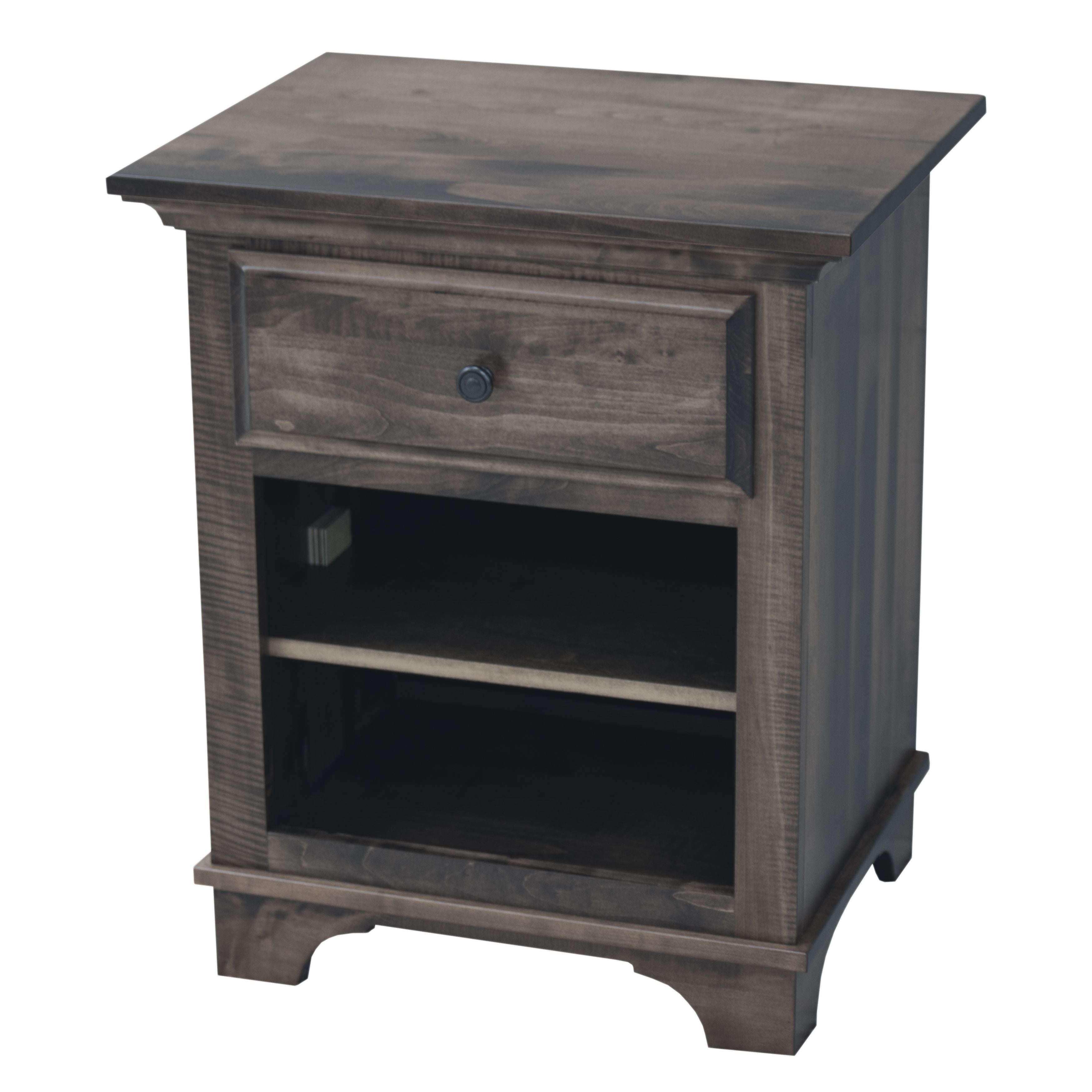 Miranda Maple Wood 1-Drawer Open Nightstand | DK