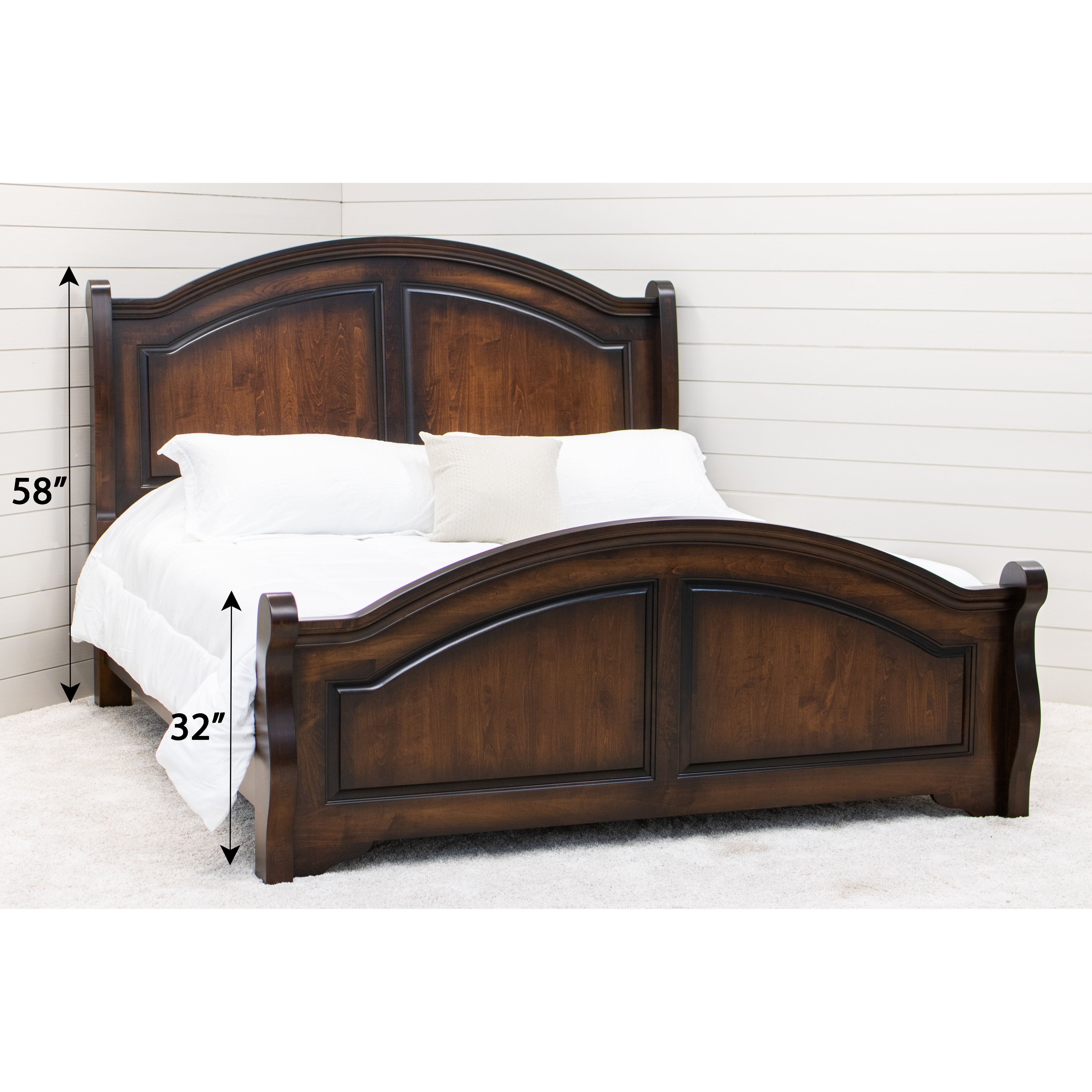 Miranda Sleigh Bed with Arched Footboard