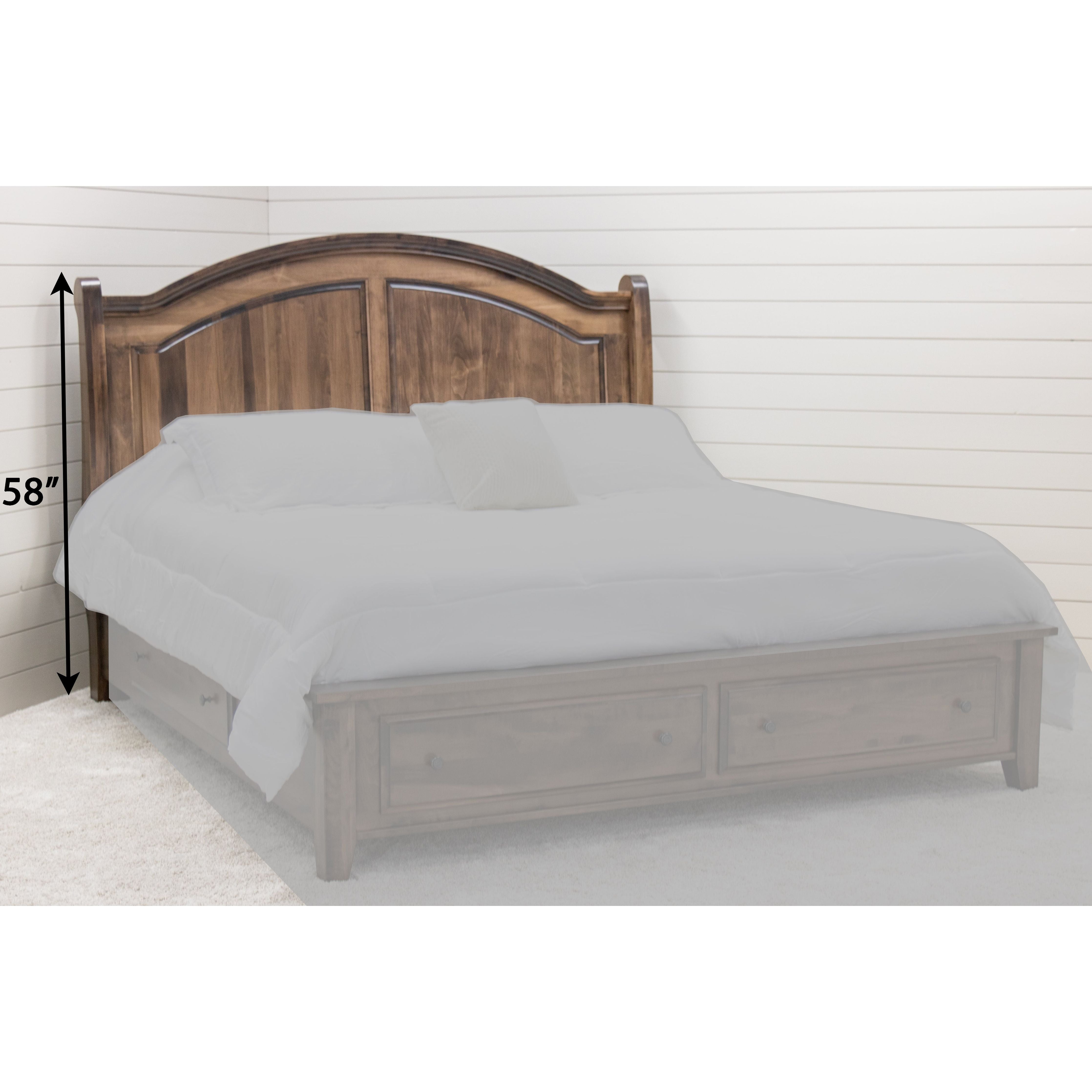 Miranda Sleigh Solid Wood Headboard Only