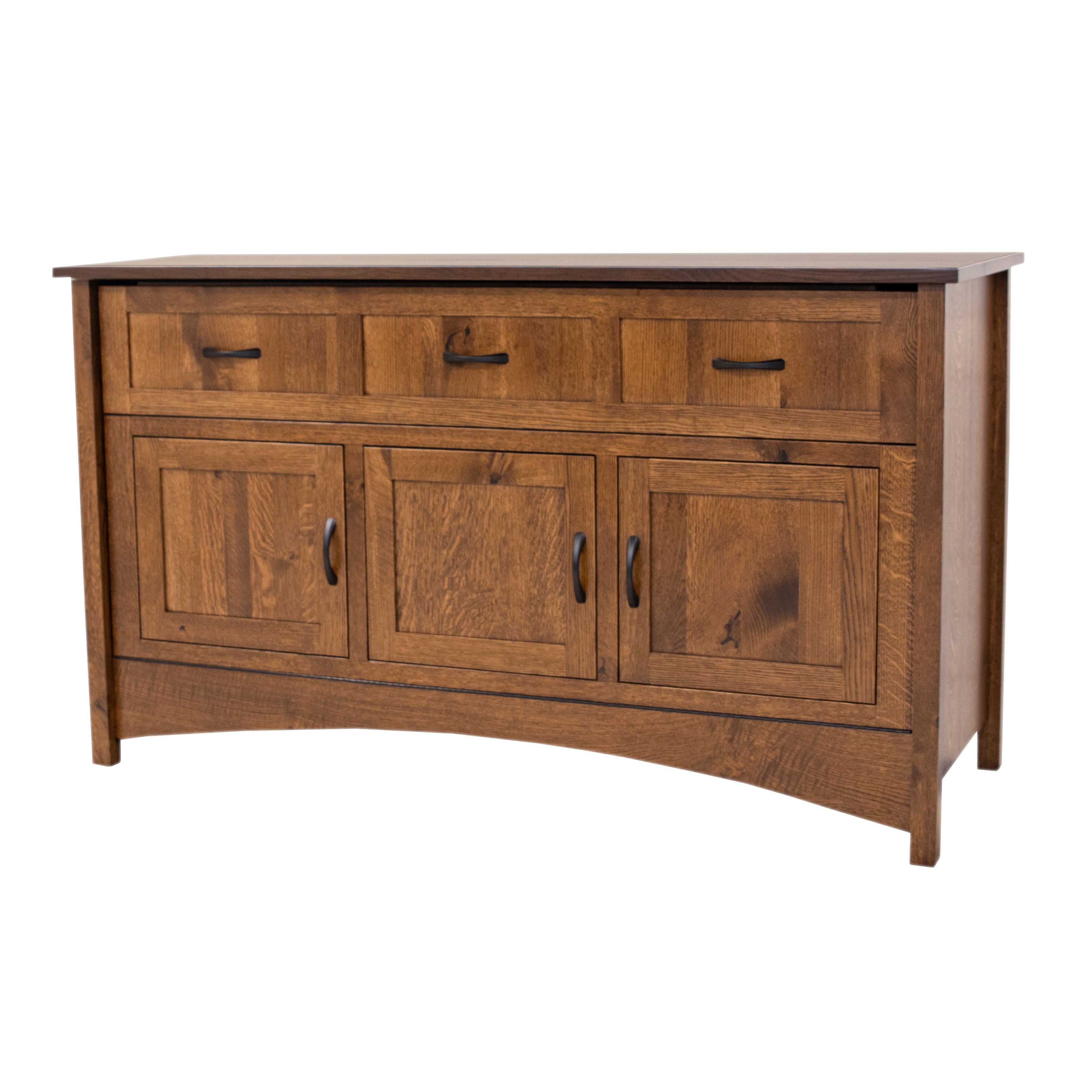 Murphy Rustic Quartersawn White Oak Wood Bed Cabinet